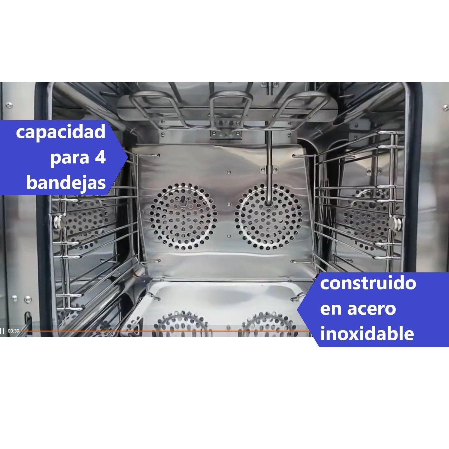 Horno Convector Eléctrico 4 bandejas Vapor y Grill-3