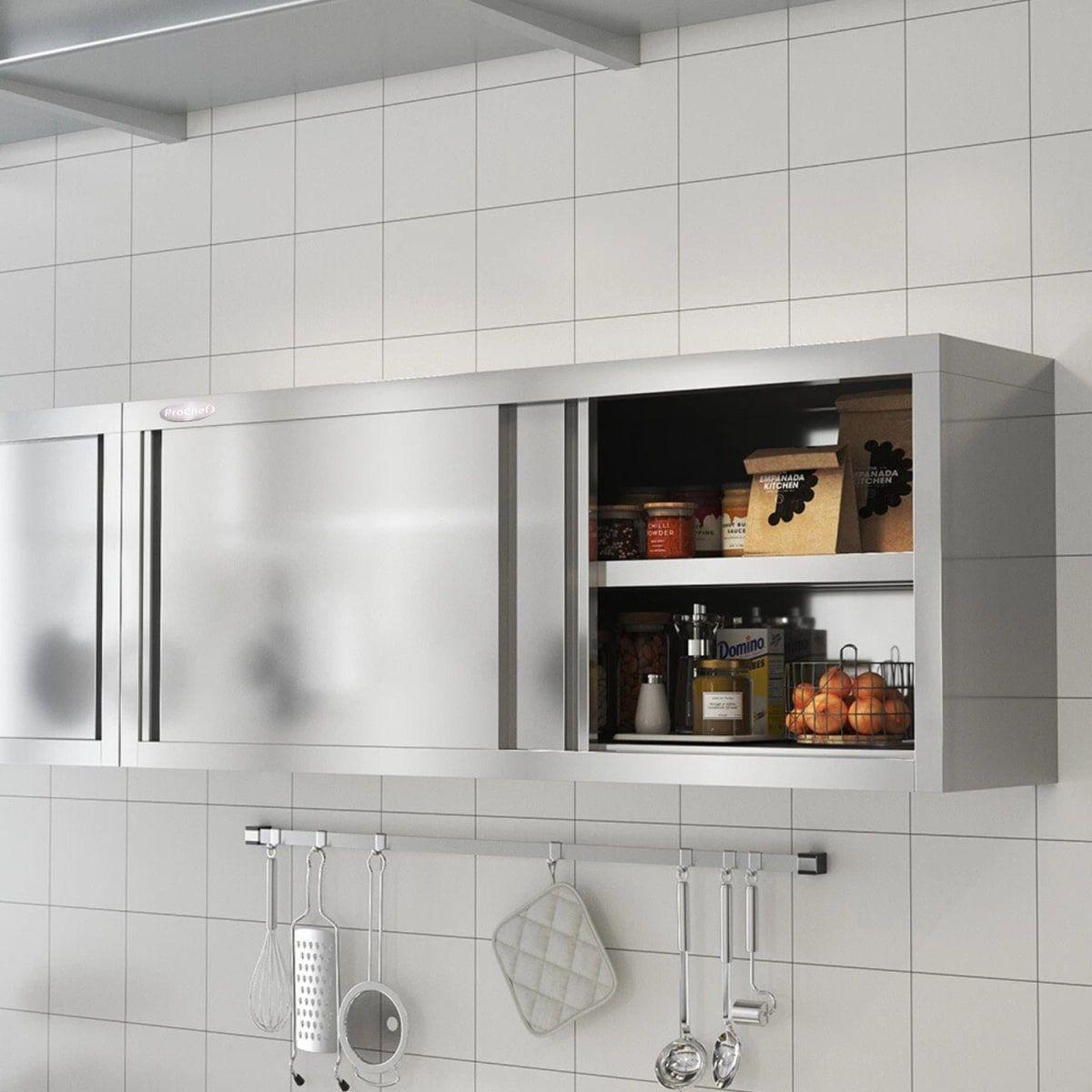 Mueble colgante acero inoxidable 150x65x40 cm-3