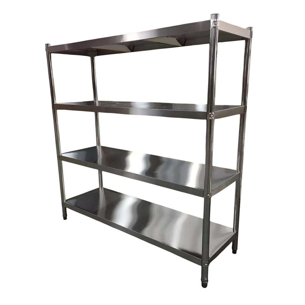 Estante 4 Bandejas lisas. 180x50x155 cm. Acero Inox-2