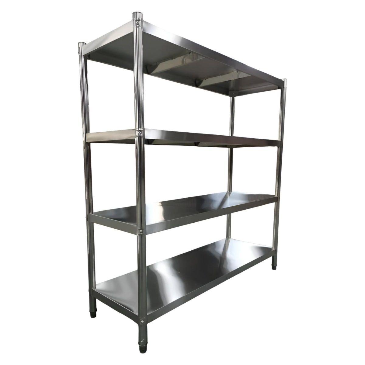 Estante 4 Bandejas lisas. 180x50x155 cm. Acero Inox-3