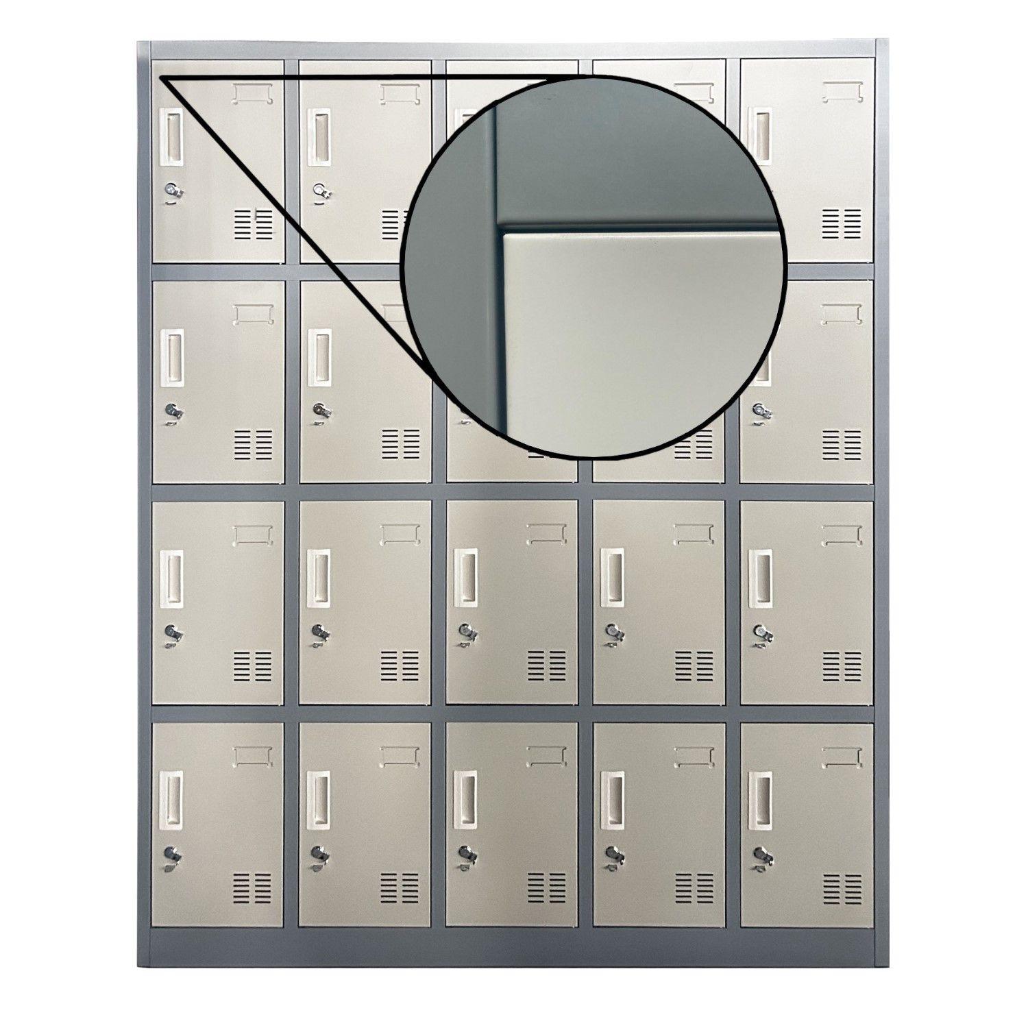 Locker Casillero Metálico 5 cuerpos 20 puertas-6