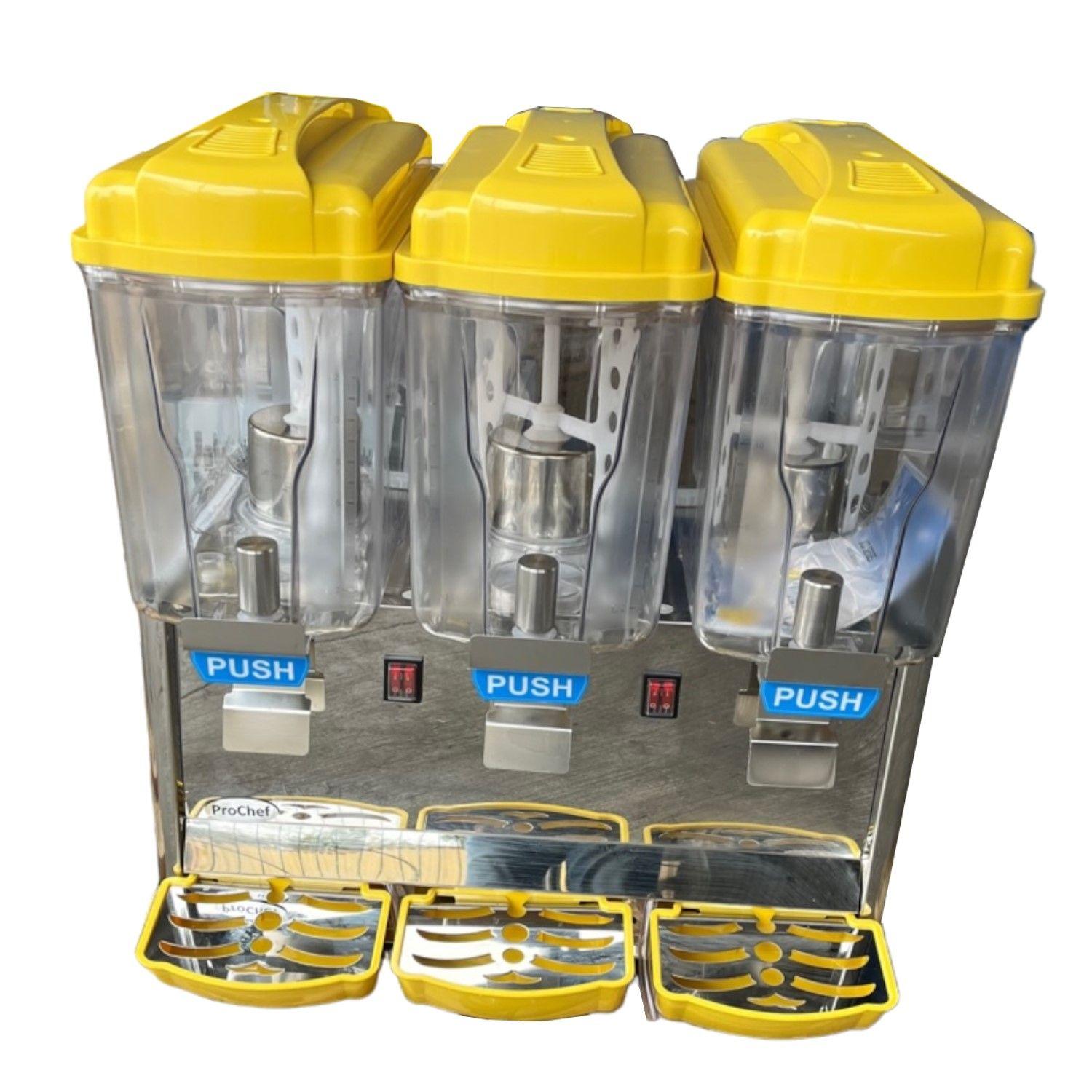 Dispensador de Jugo 3x15 Litros. Acero Inoxidable-3