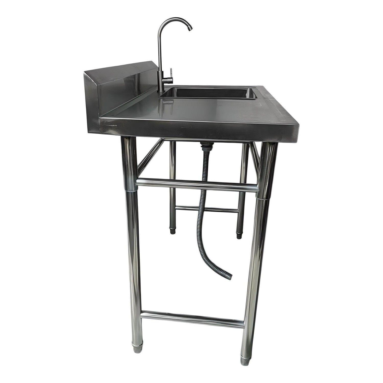 Lavafondos Acero Inox. 100x60x90 cm. Secador izquierdo-4