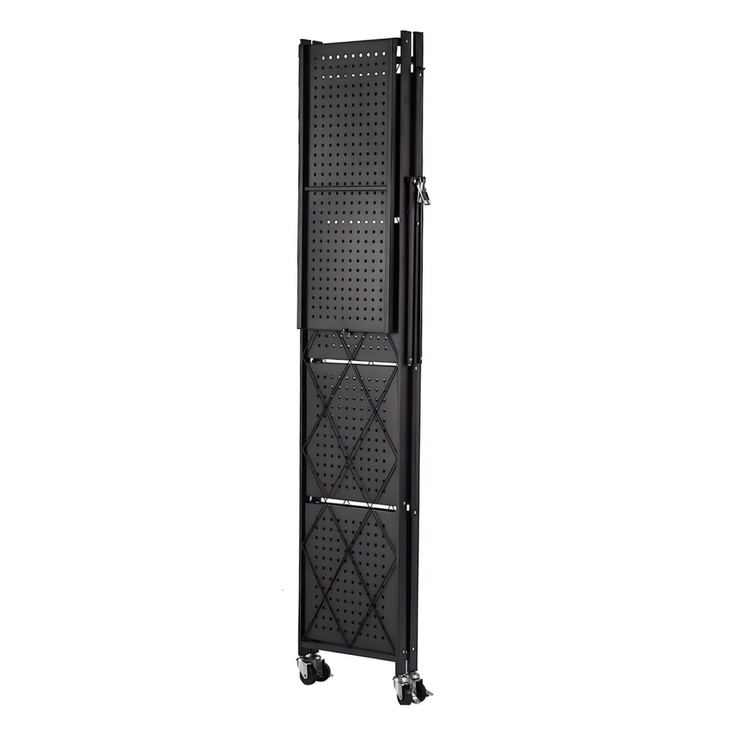 Estante Plegable de Acero con Ruedas. 5 bandejas-2