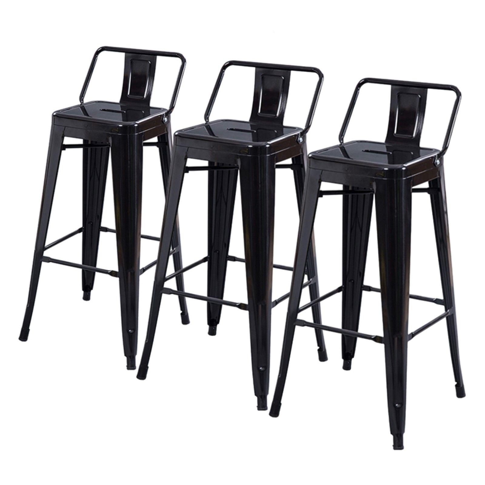 Pack 3 Unidades Silla Alta Tolix Negro Mate-0
