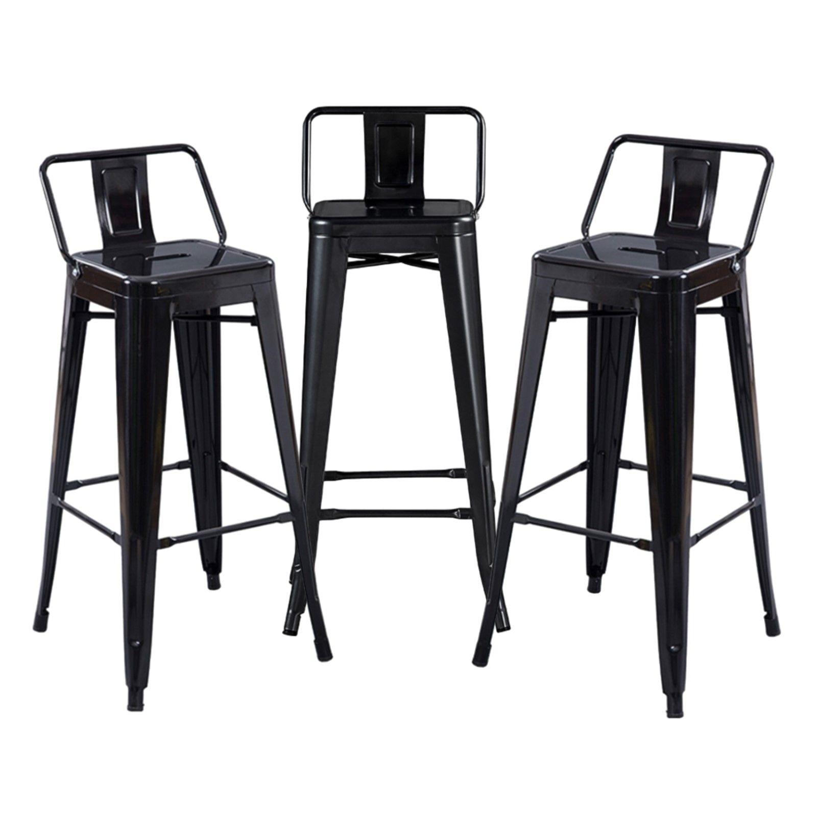 Pack 3 Unidades Silla Alta Tolix Negro Mate-1