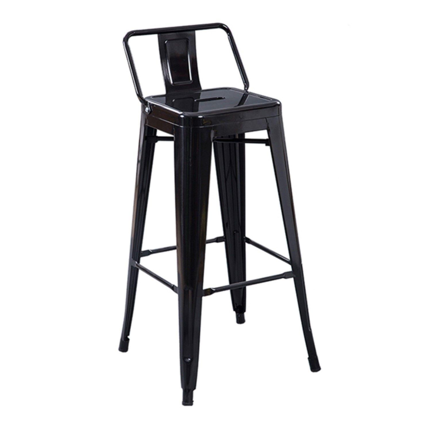 Pack 3 Unidades Silla Alta Tolix Negro Mate-6