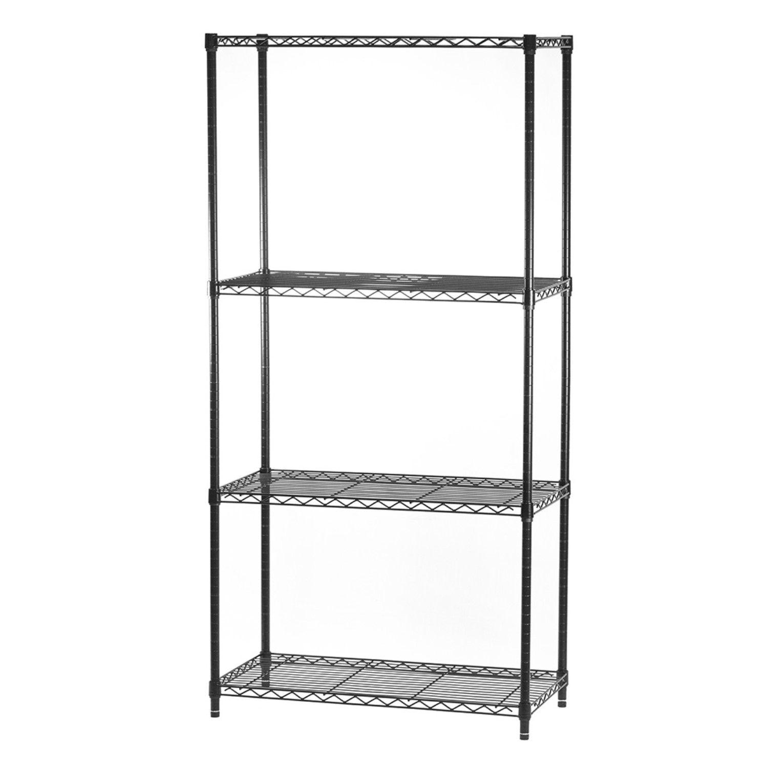 Estante Acero Pintura Epóxica Negra 90x45x180 cm. 480 Kg.-0