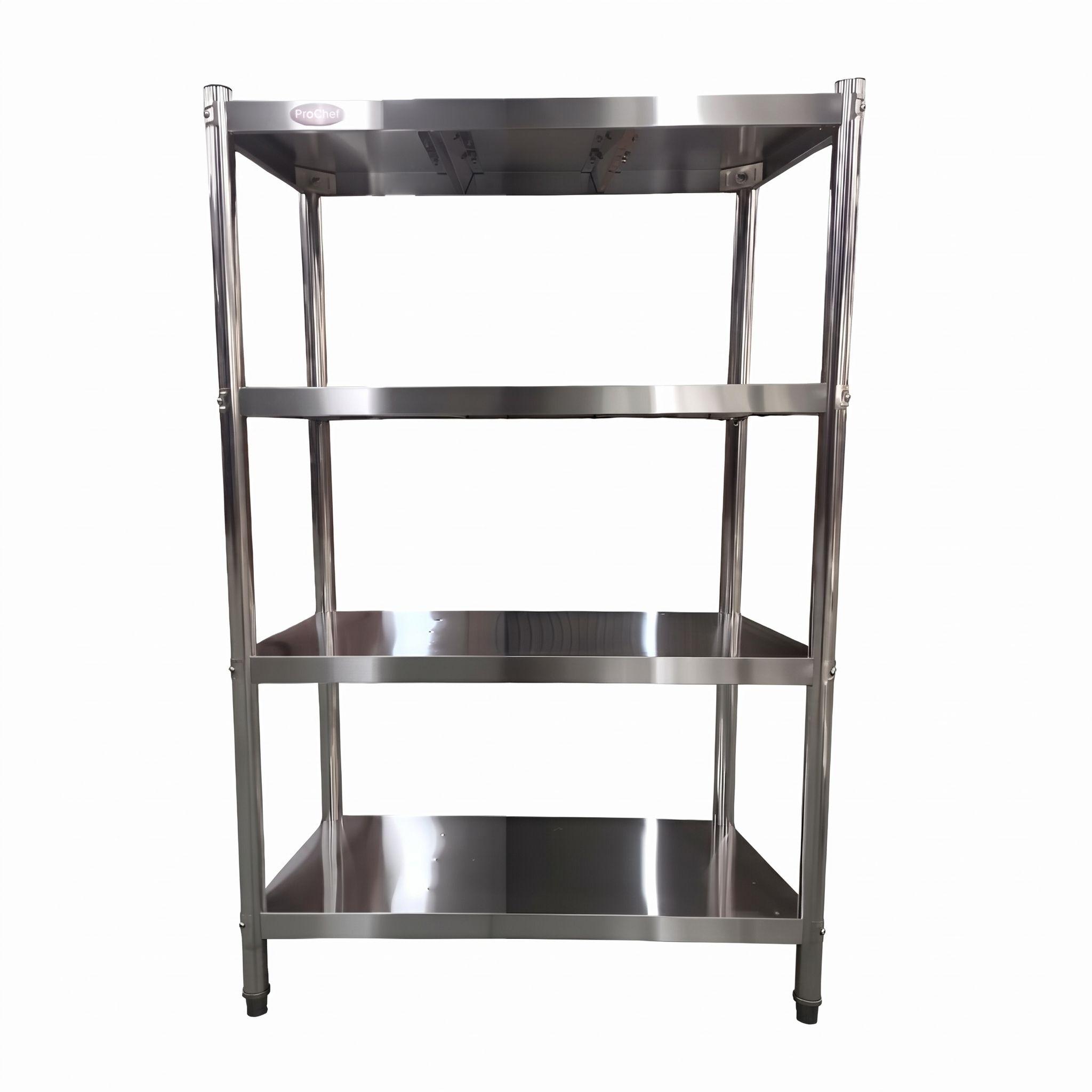 Estante 4 Bandejas lisas. 90x50x180 cm. Acero Inoxidable-2