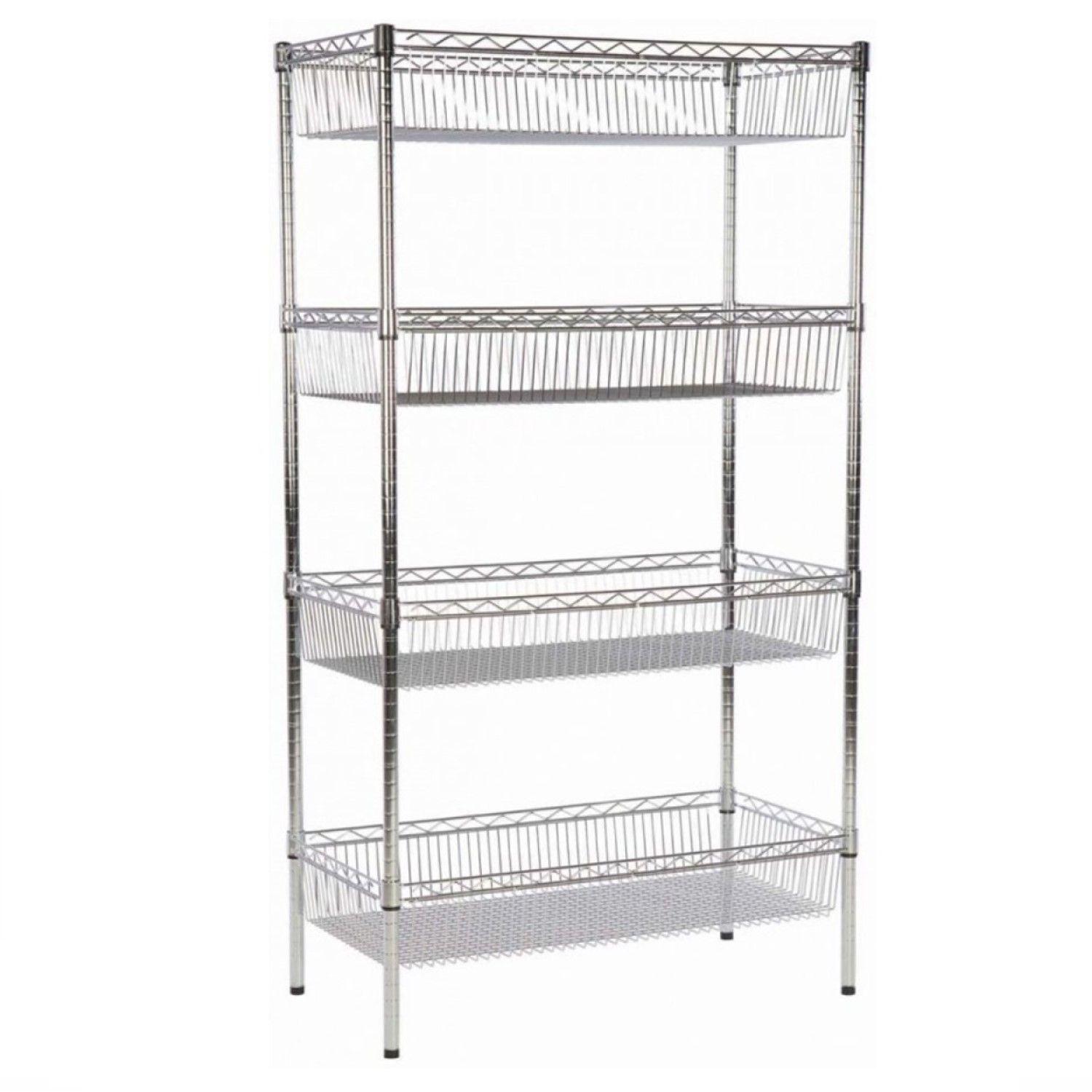 Estante 4 Canastos 90x45x180 cm. Capacidad 400 kg.-0