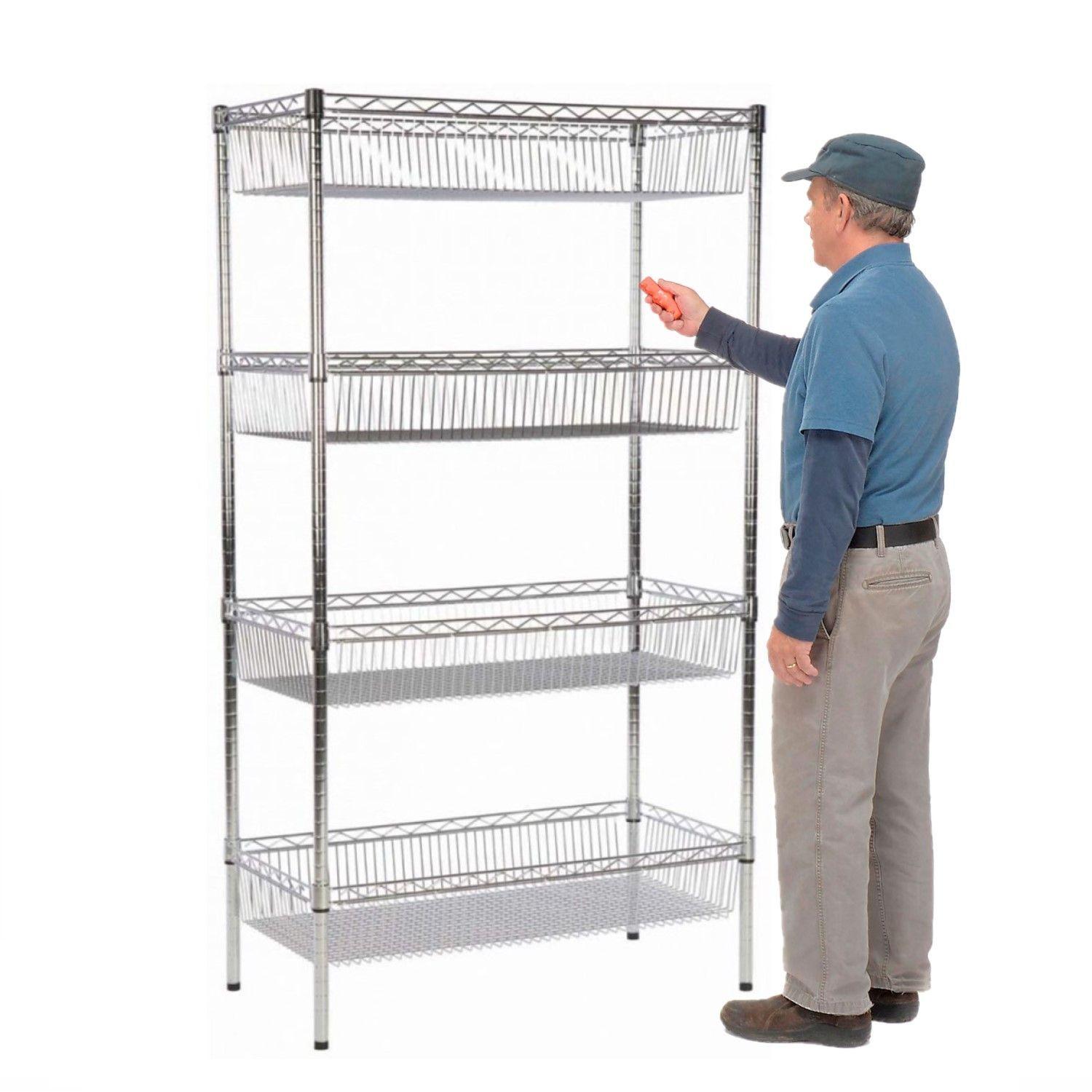 Estante 4 Canastos 90x45x180 cm. Capacidad 400 kg.-1