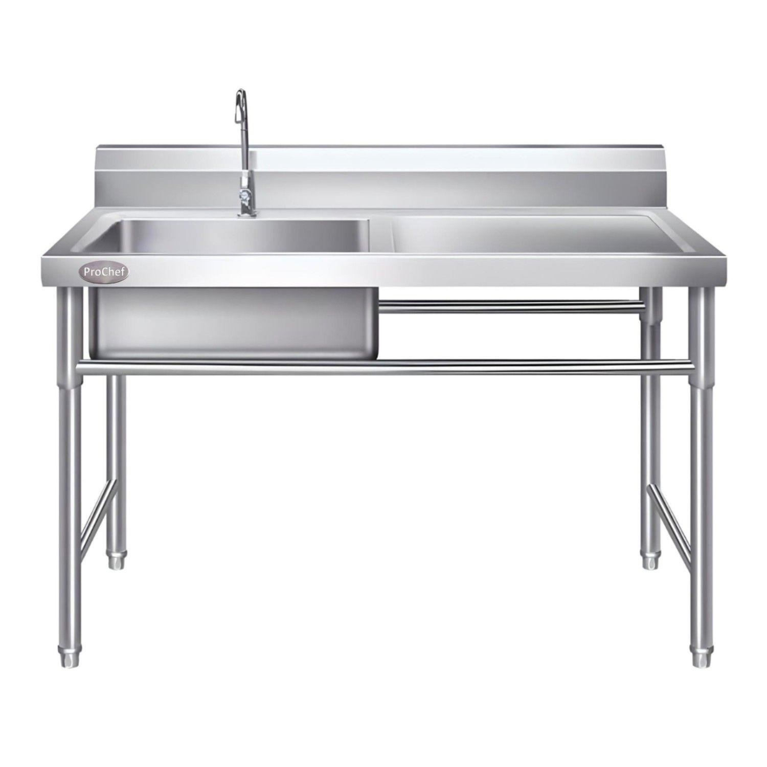 Lavafondos Acero Inox. 120x60x90 cm. Secador derecho-8