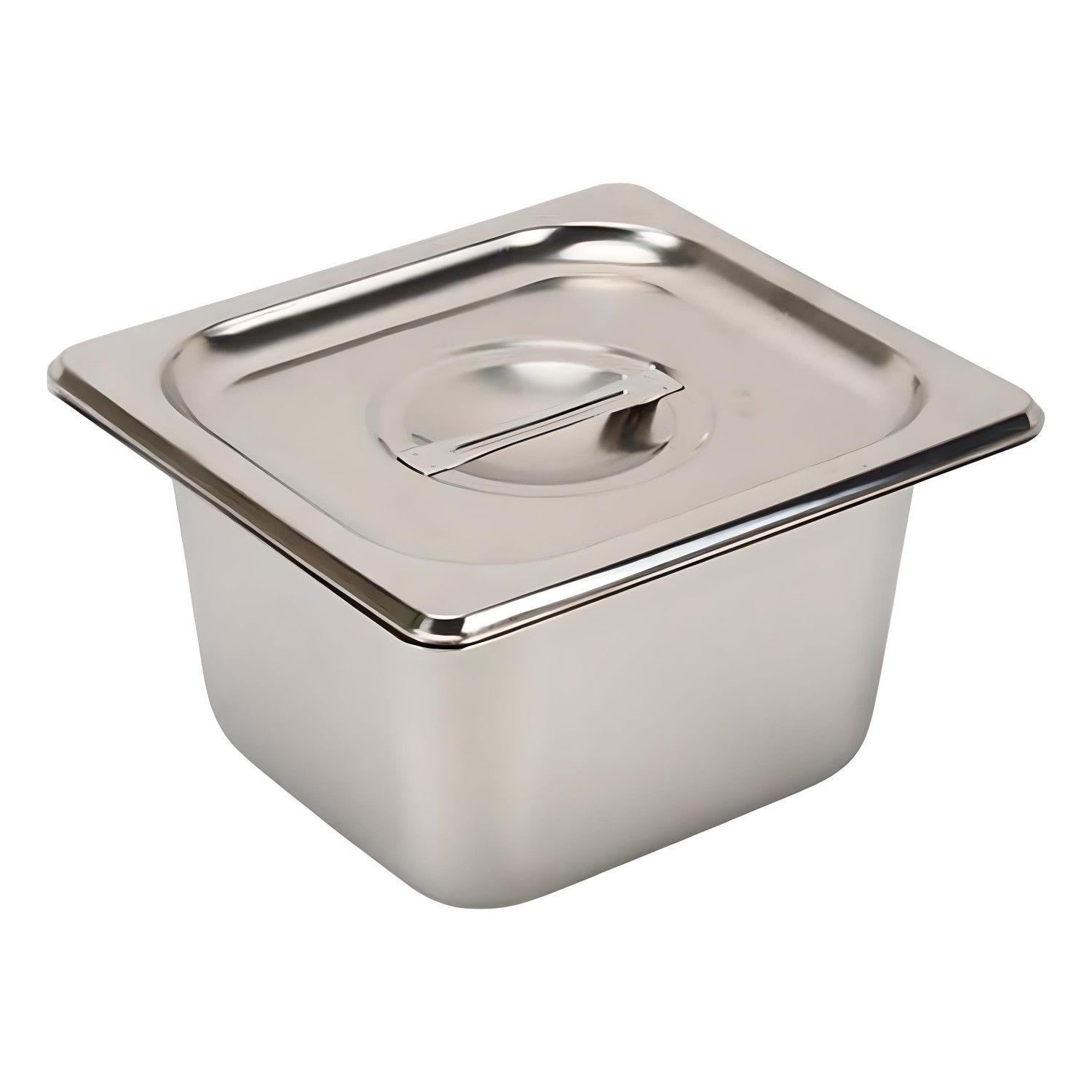 Tapa Gastronómica GN 1/6 Acero Inox. Pack 6 Unidades-4