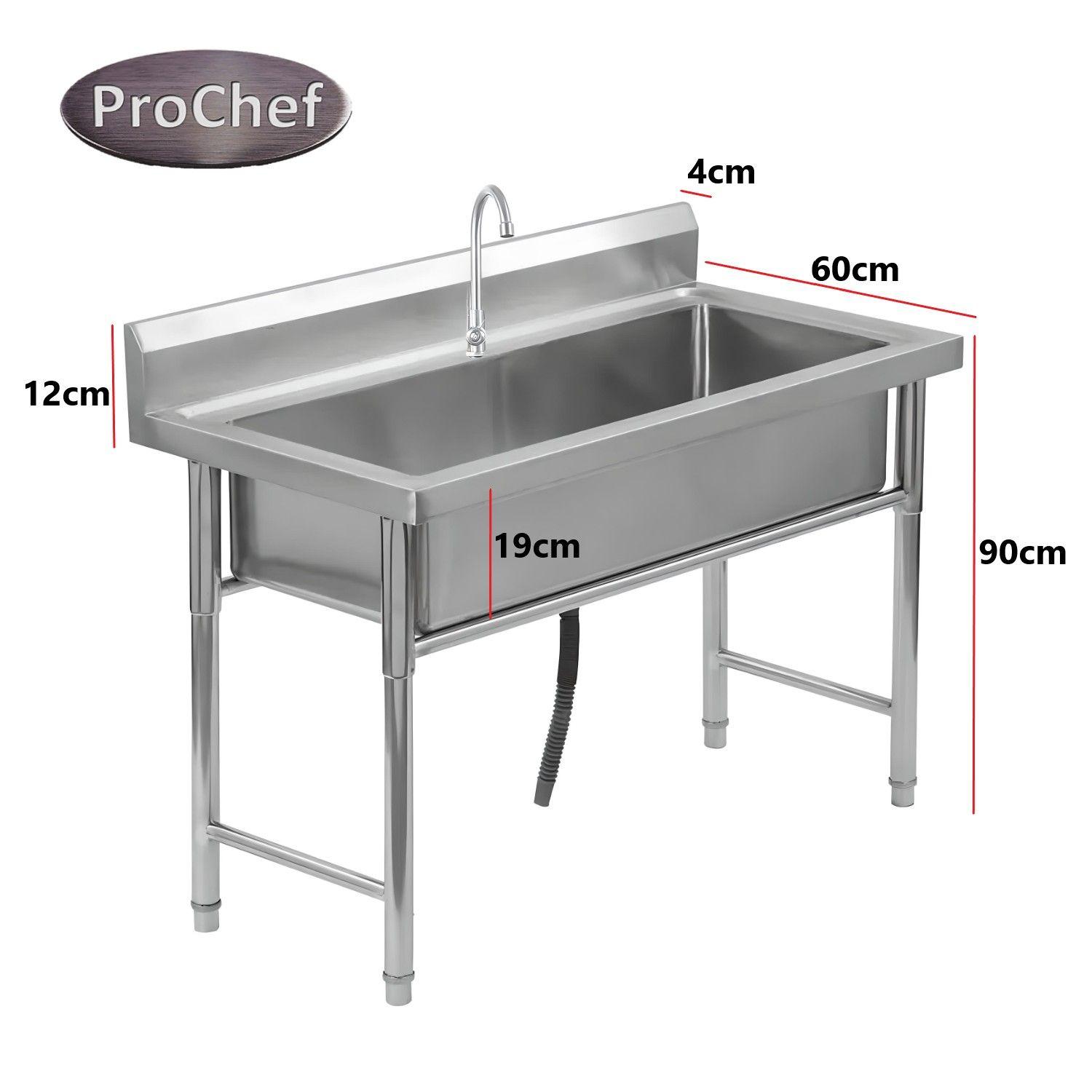 Lavafondos Acero Inoxidable 100x60x90 cm. Con Grifería-3