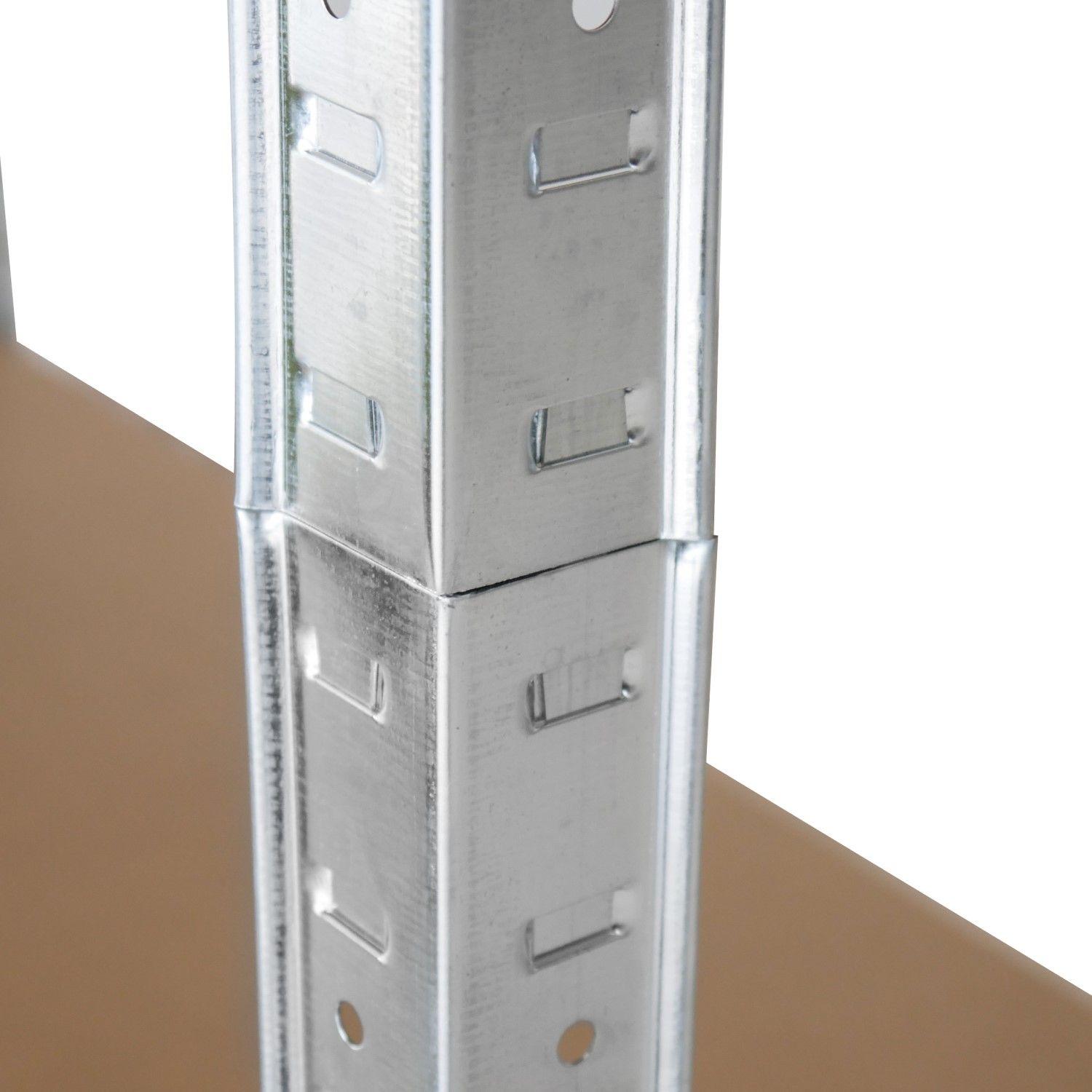 Estante 90x40x180 cm. Acero Galvanizado Cap 875 Kg-5