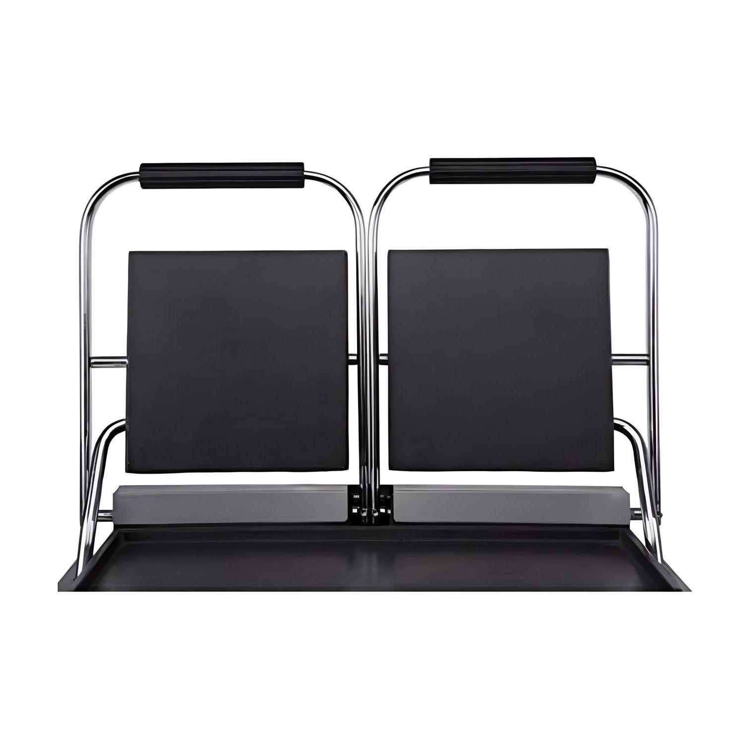 Plancha Sandwichera doble Panini Grill Acero Inox.-6