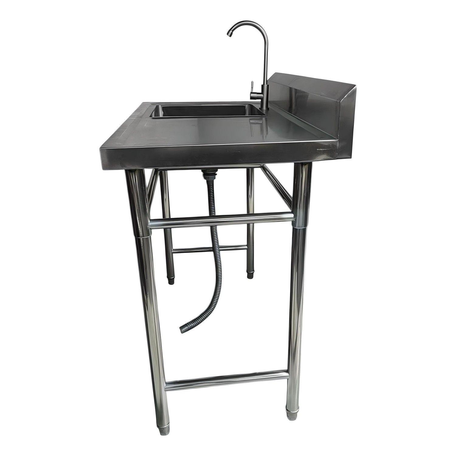 Lavafondos Acero Inox. 100x60x90 cm. Secador derecho-4