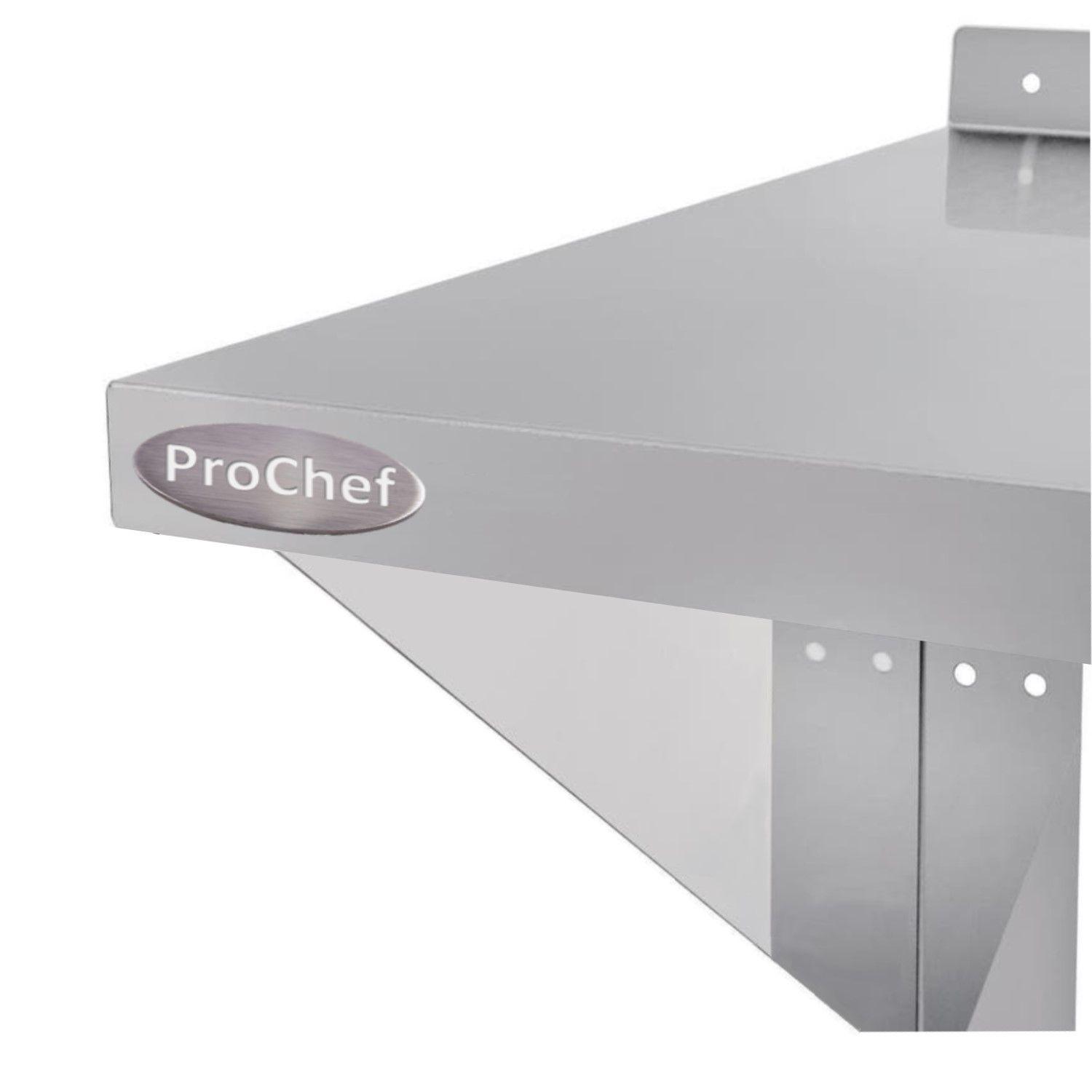 Repisa Mural Lisa 60x30 cm Acero Inoxidable WS-600-1