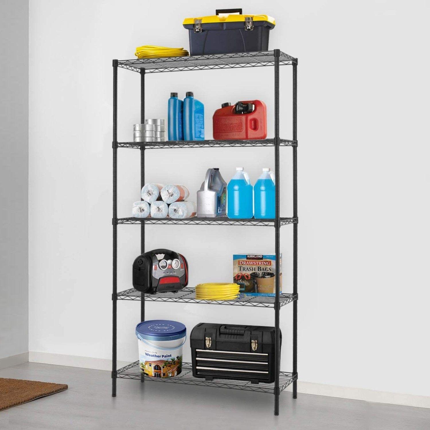 Estante Epóxico 90x35x180 cm. Acero 5 bandejas. Capacidad 600 kg.-3