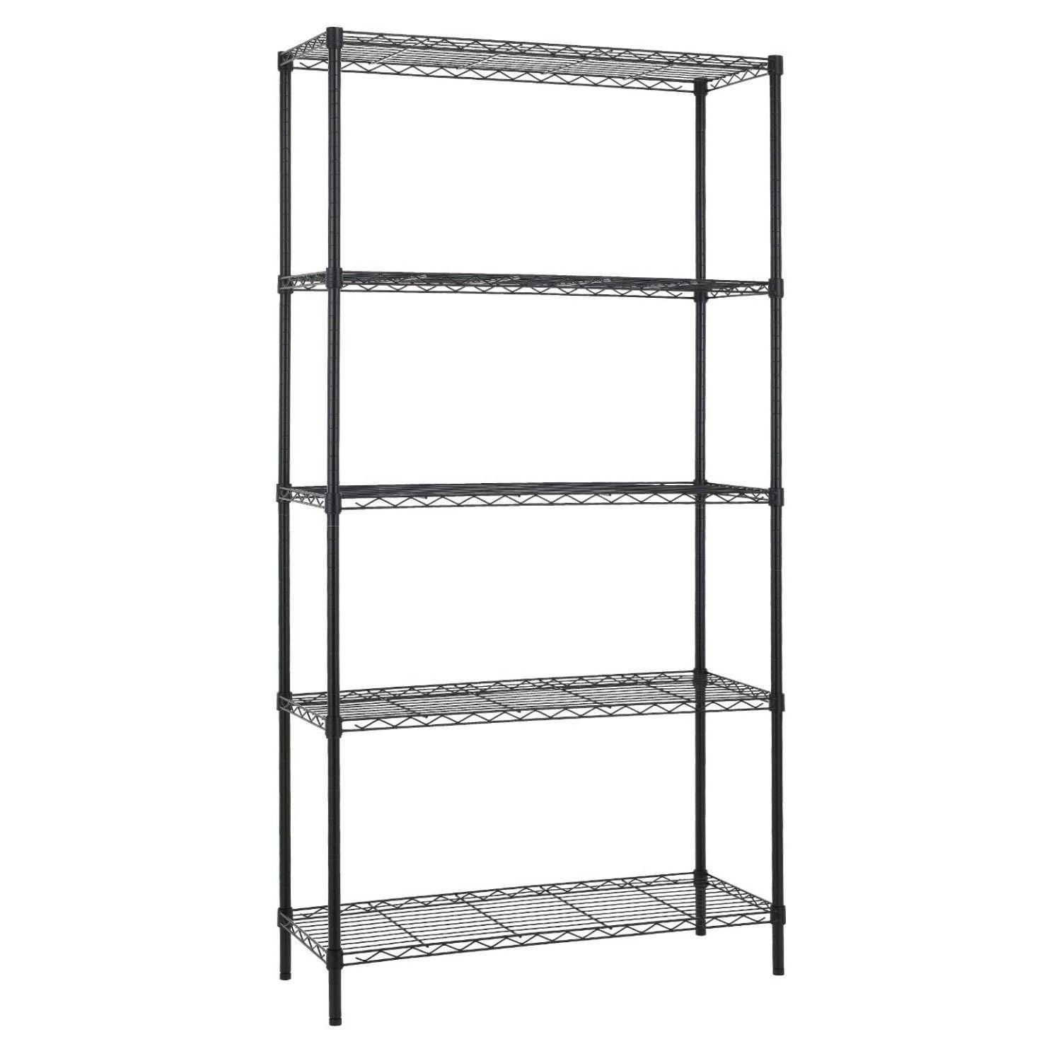 Estante Epóxico 90x35x180 cm. Acero 5 bandejas. Capacidad 600 kg.-0