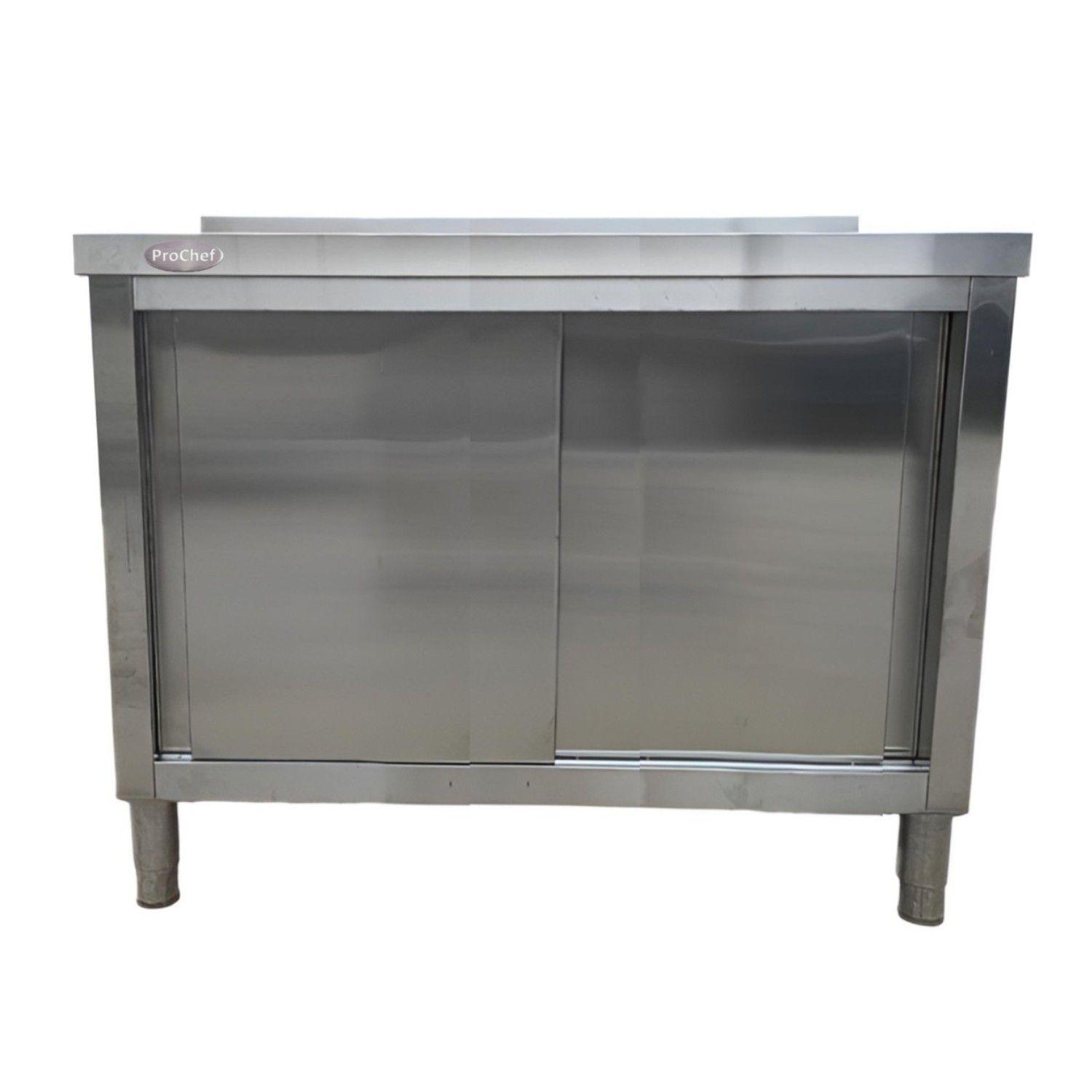 Mesón Mural Cerrado Acero Inoxidable 100x60+85(+6) cm-4