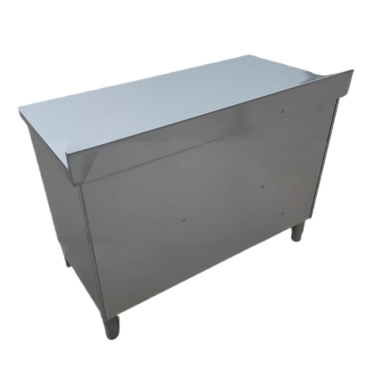 Mesón Mural Cerrado Acero Inoxidable 100x60+85(+6) cm-4