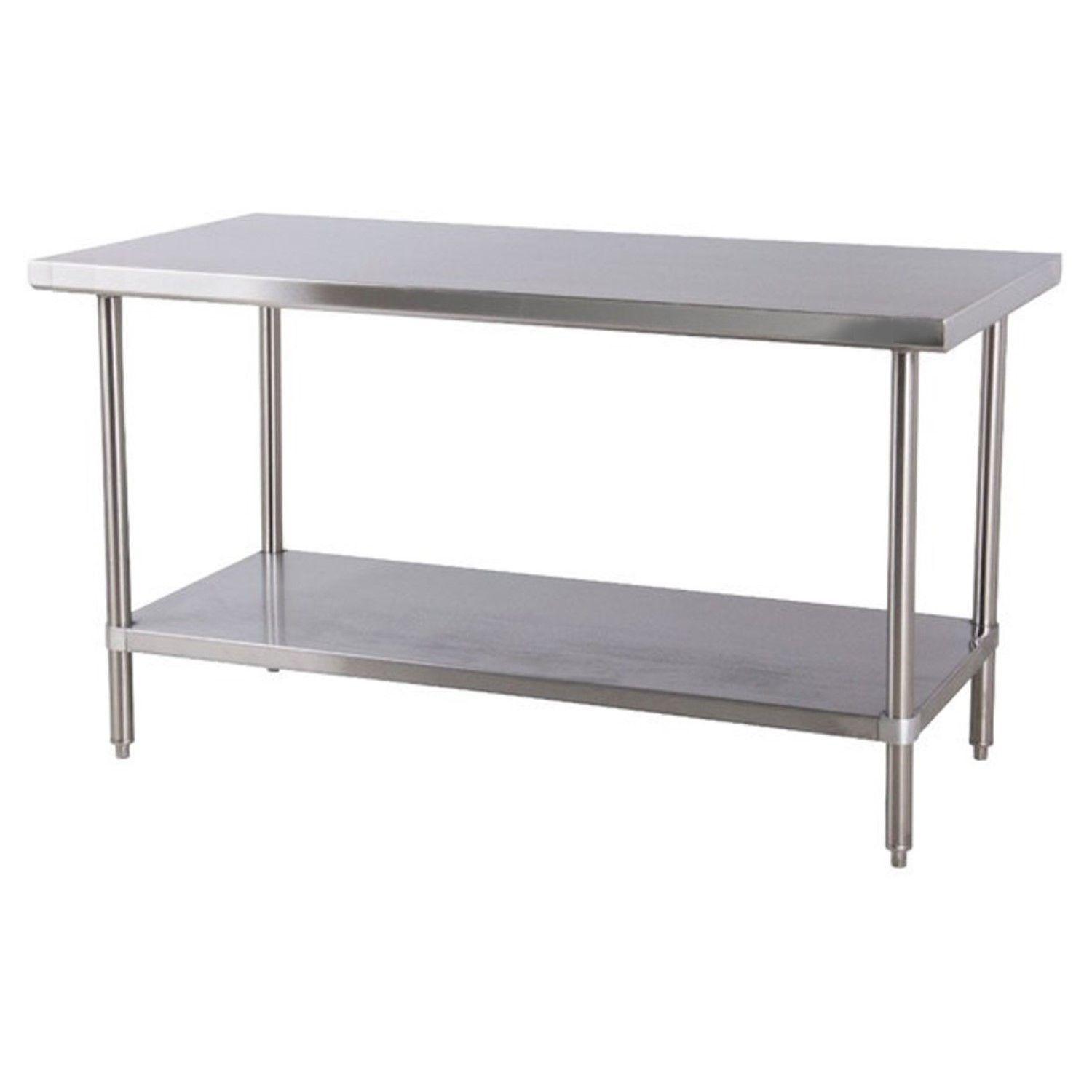 Mesón Central 180x60x85 cm. Acero Inoxidable-1