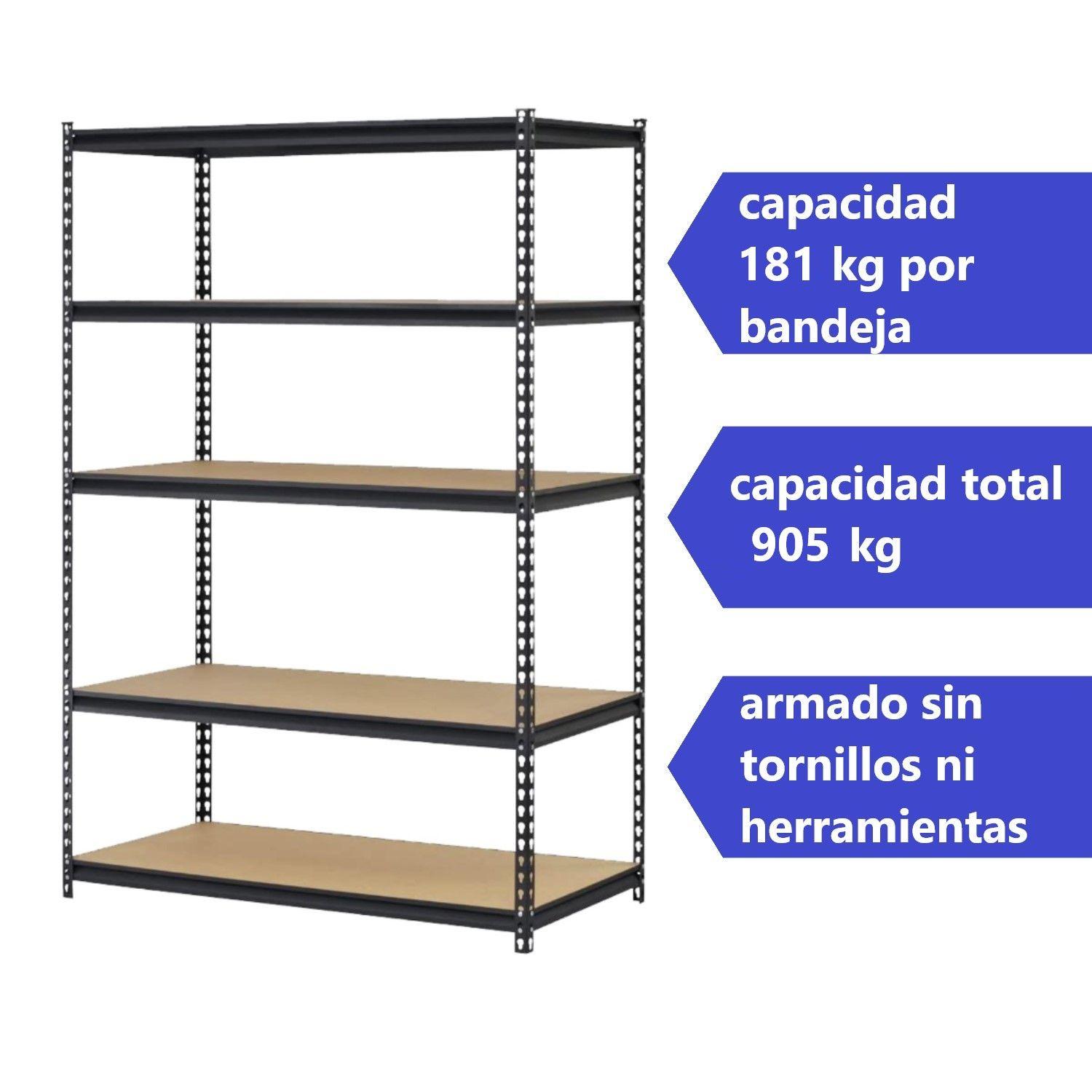 Estante Acero Pintado 120x60x183 cm 5 Band. 905 Kg-2