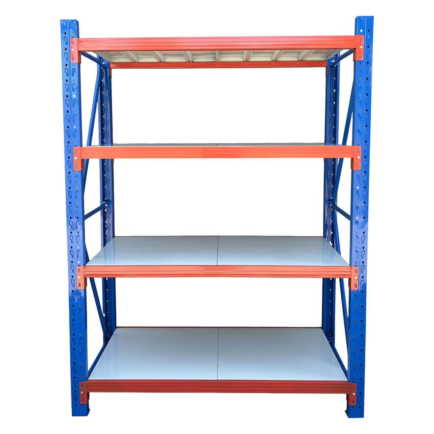 Rack 150x60x200 cm. 800 kg. Azul Naranjo Gris-3