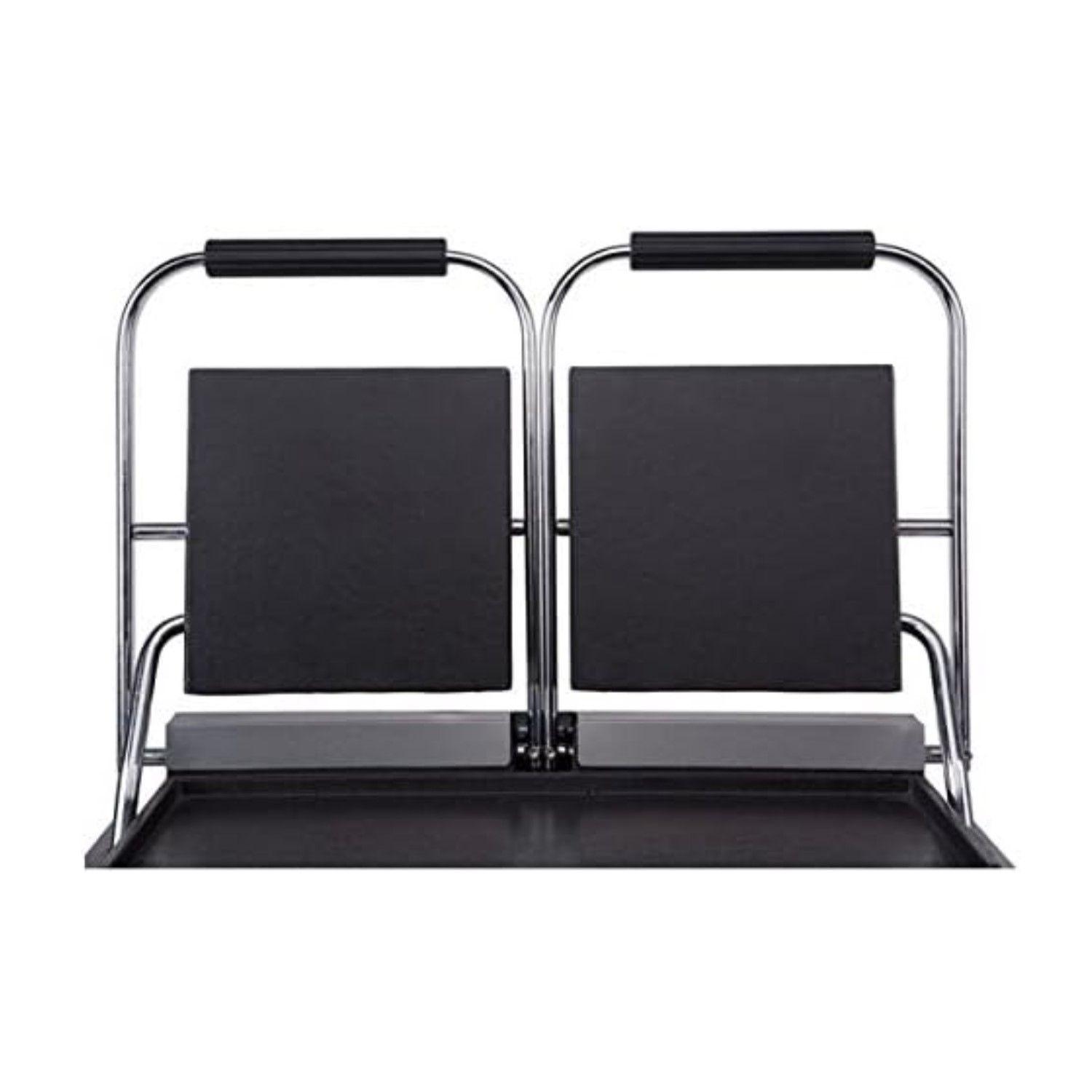 Plancha Sandwichera doble Panini Grill Acero Inox.-6