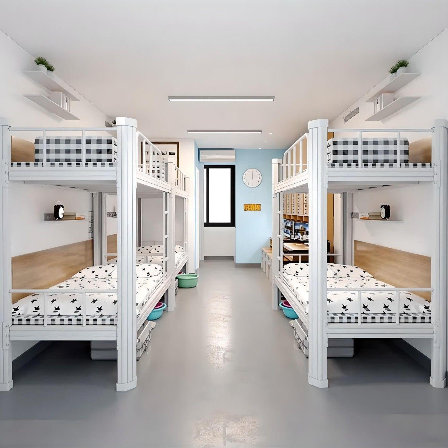 Camarote una Plaza Acero 90x200 cm Blanco-2