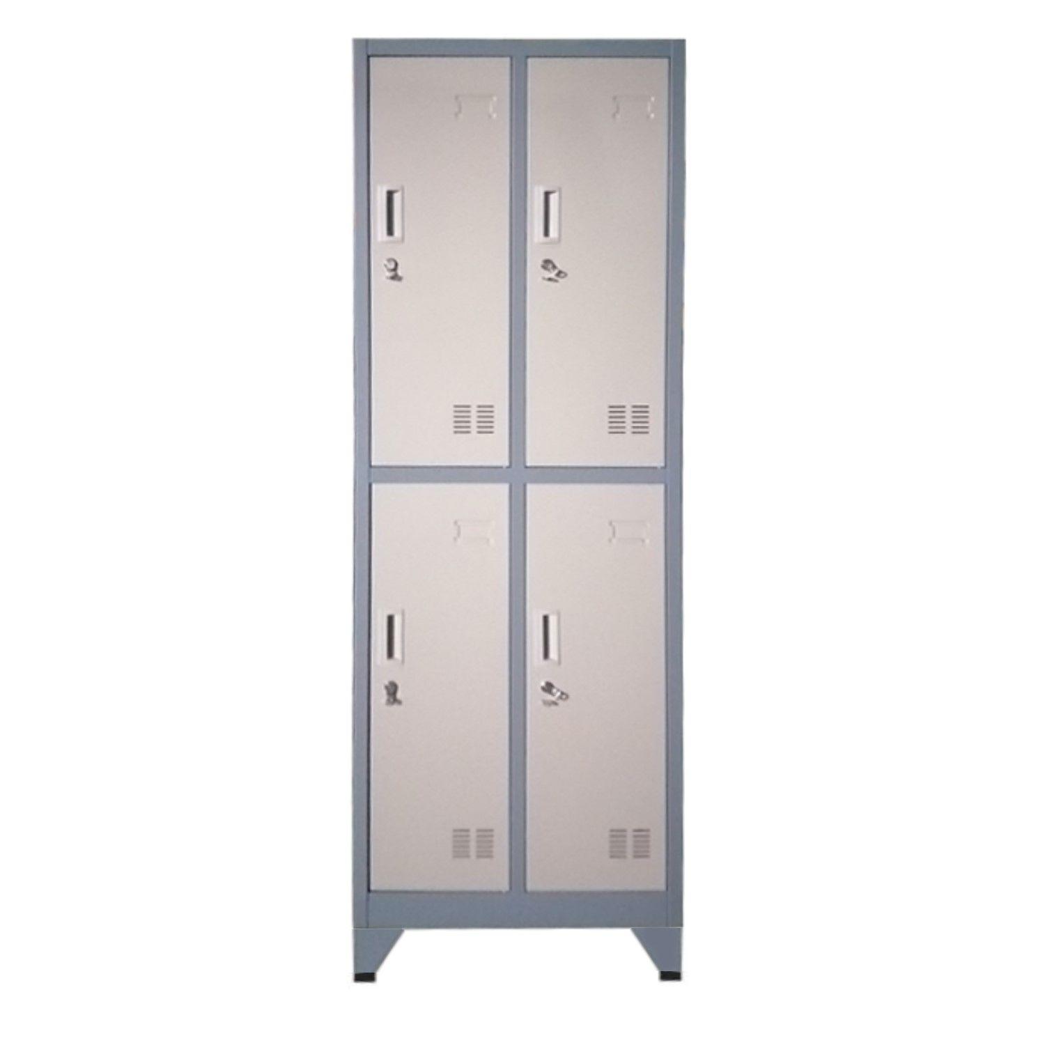 Locker Casillero metálico 2 Cuerpos 4 Puertas con Patas-0