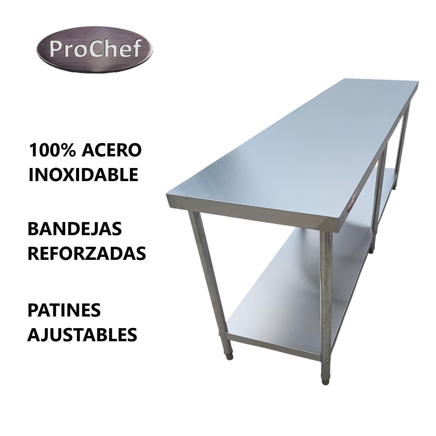 Meson Centro 100% Inoxidable 240x60x85 cm-2