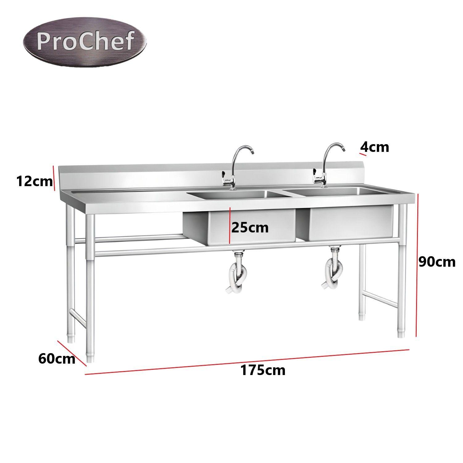 Lavafondos Doble Acero Inox. 175x60x90 cm. Secador izquierdo-3