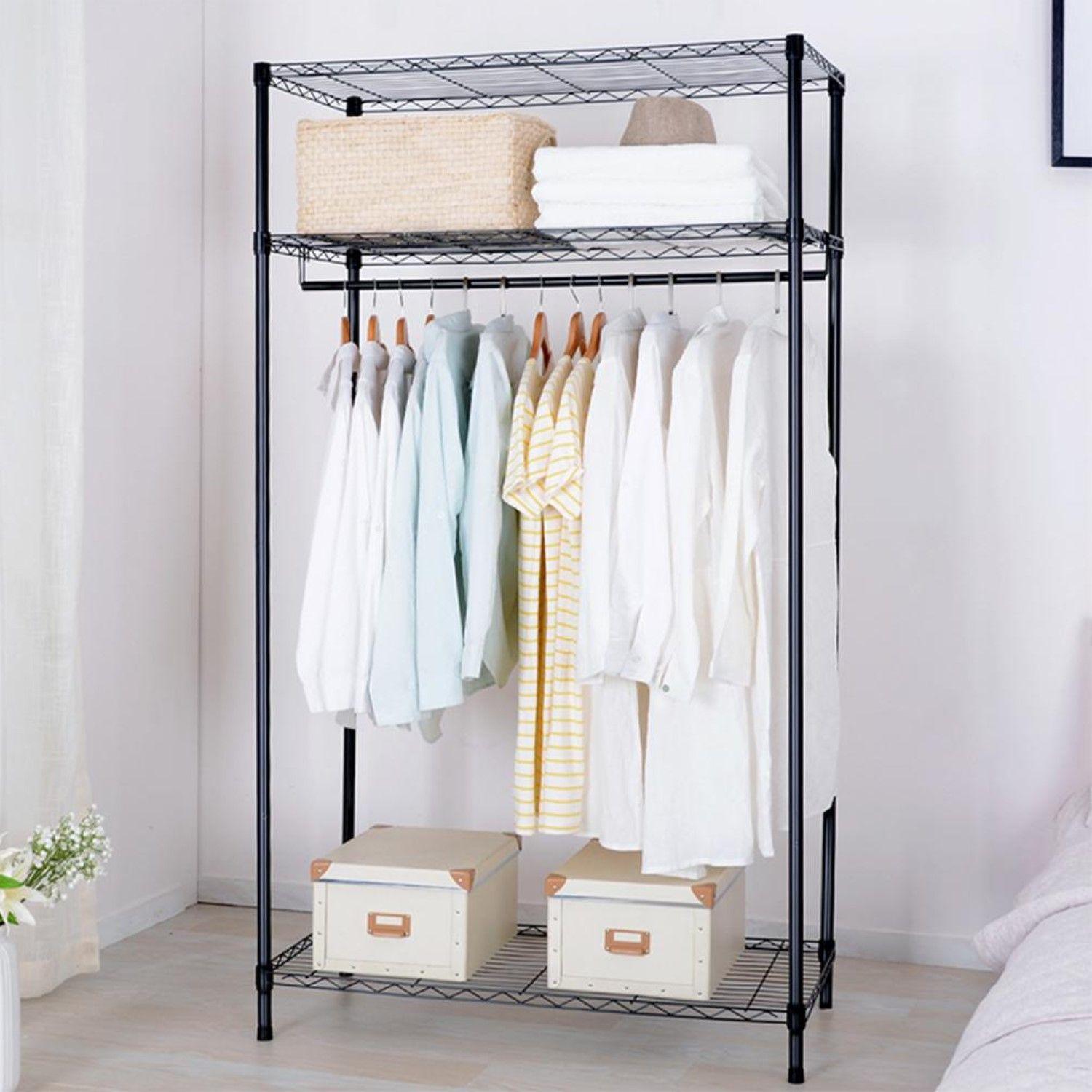 Closet abierto 90x45x180 cm Acero Pintado Cubierta PVC-4