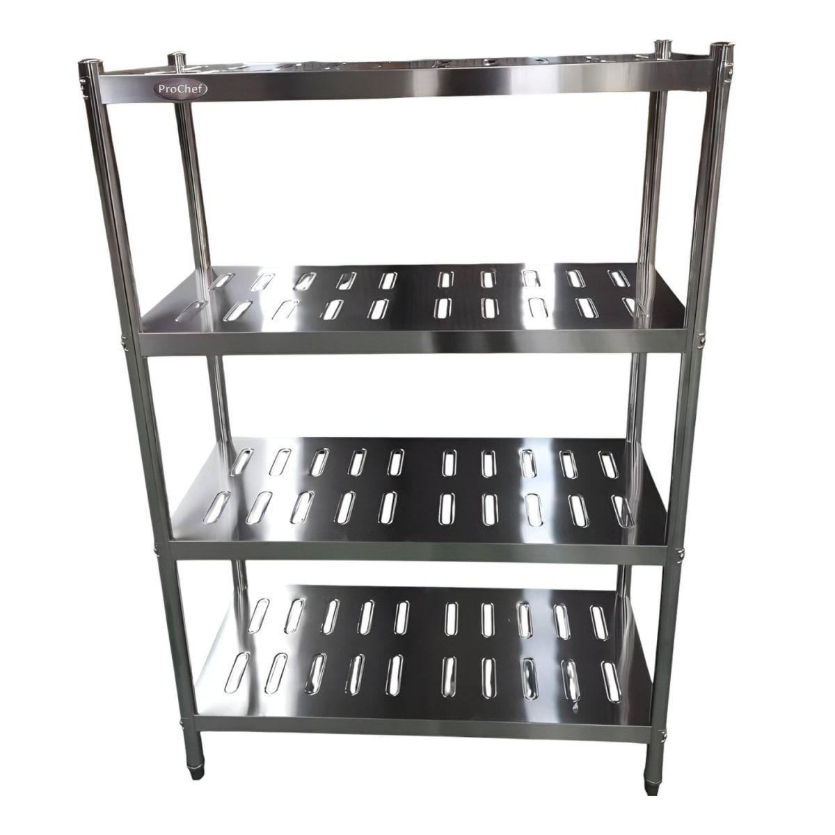 Estante 4 Bandejas Perforadas 100x50x155 cm. Acero Inox-4