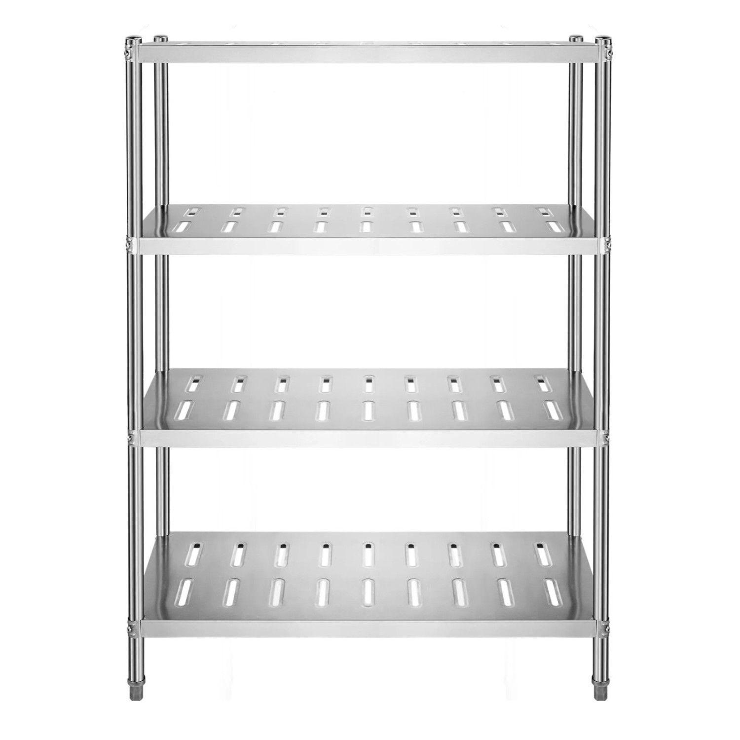 Estante 4 Bandejas Perforadas 100x50x155 cm. Acero Inox-7