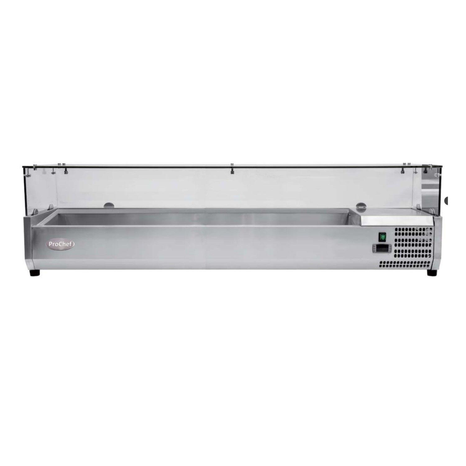 Vitrina Refrigerada Sobremesa 150 cm. Acero Inoxidable-3