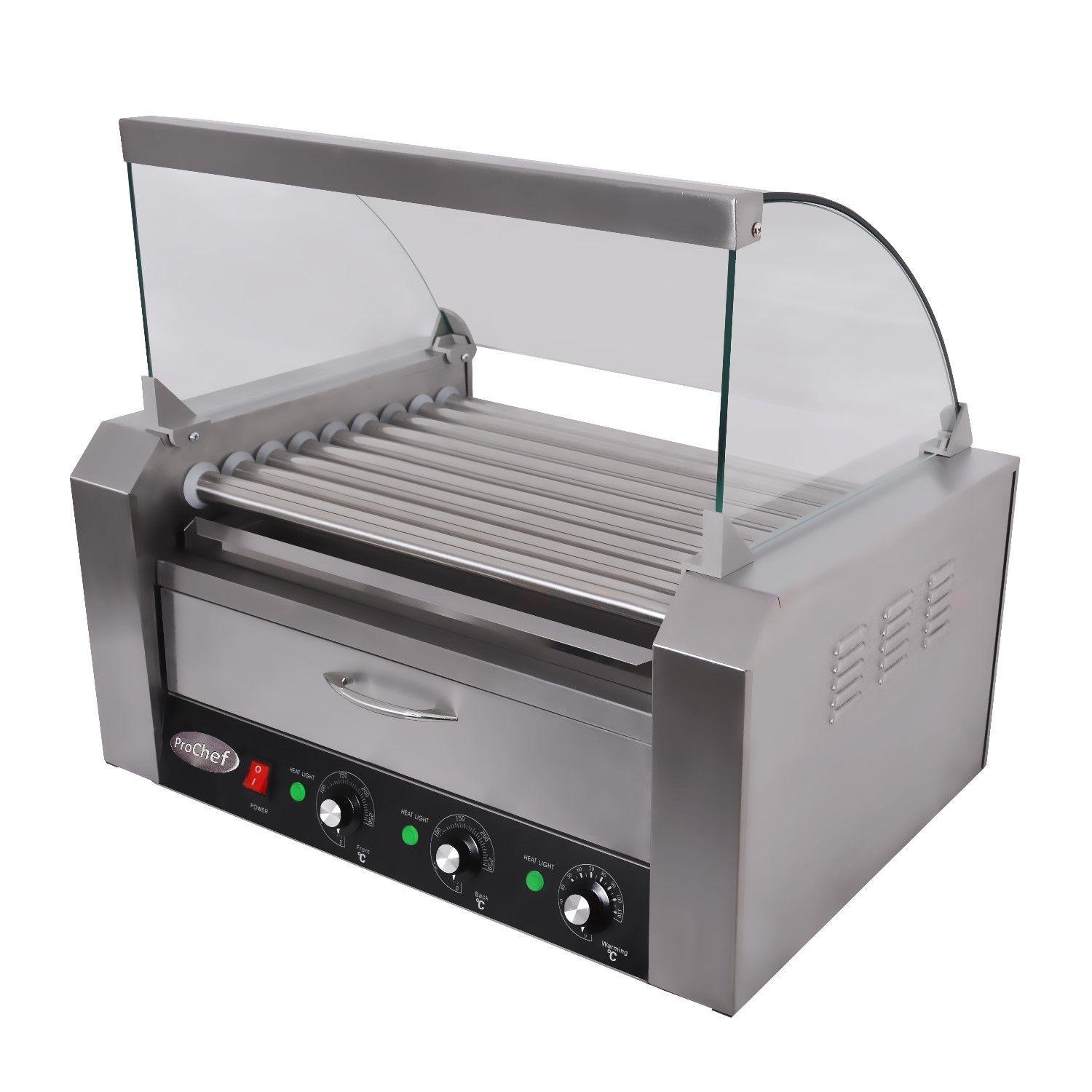 Máquina de Completos Roller Hot Dog 9 Rodillos con cajonera temperada-0