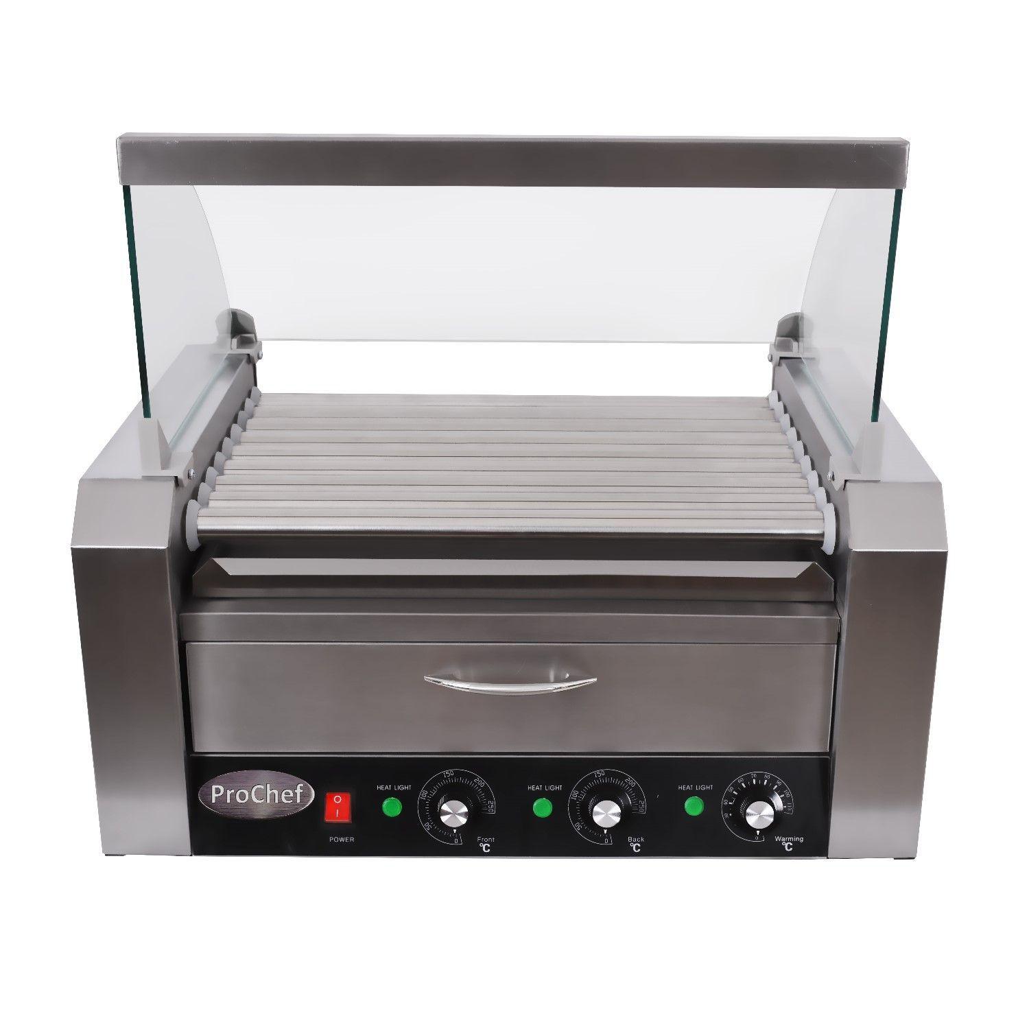 Máquina de Completos Roller Hot Dog 9 Rodillos con cajonera temperada-1