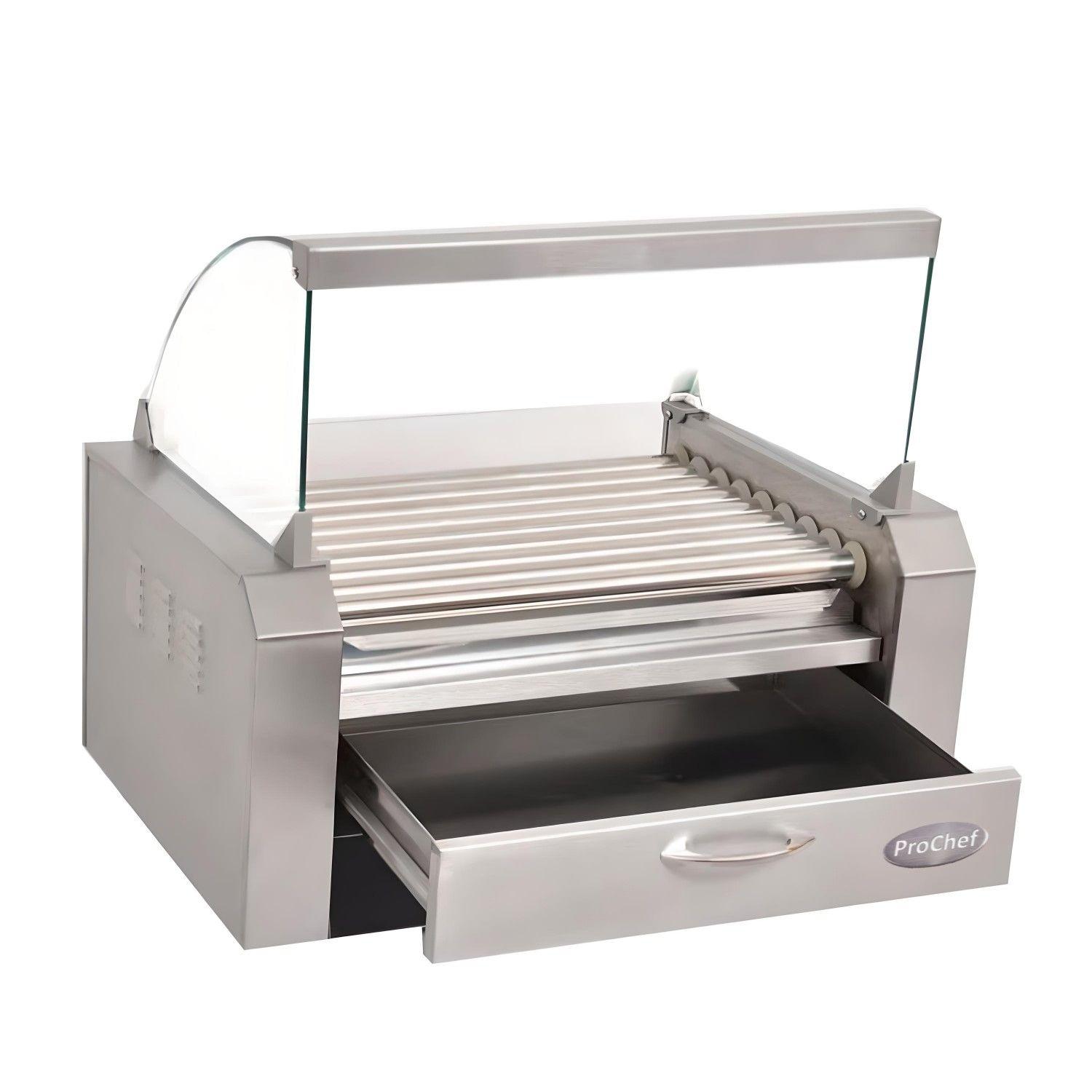 Máquina de Completos Roller Hot Dog 9 Rodillos con cajonera temperada-2