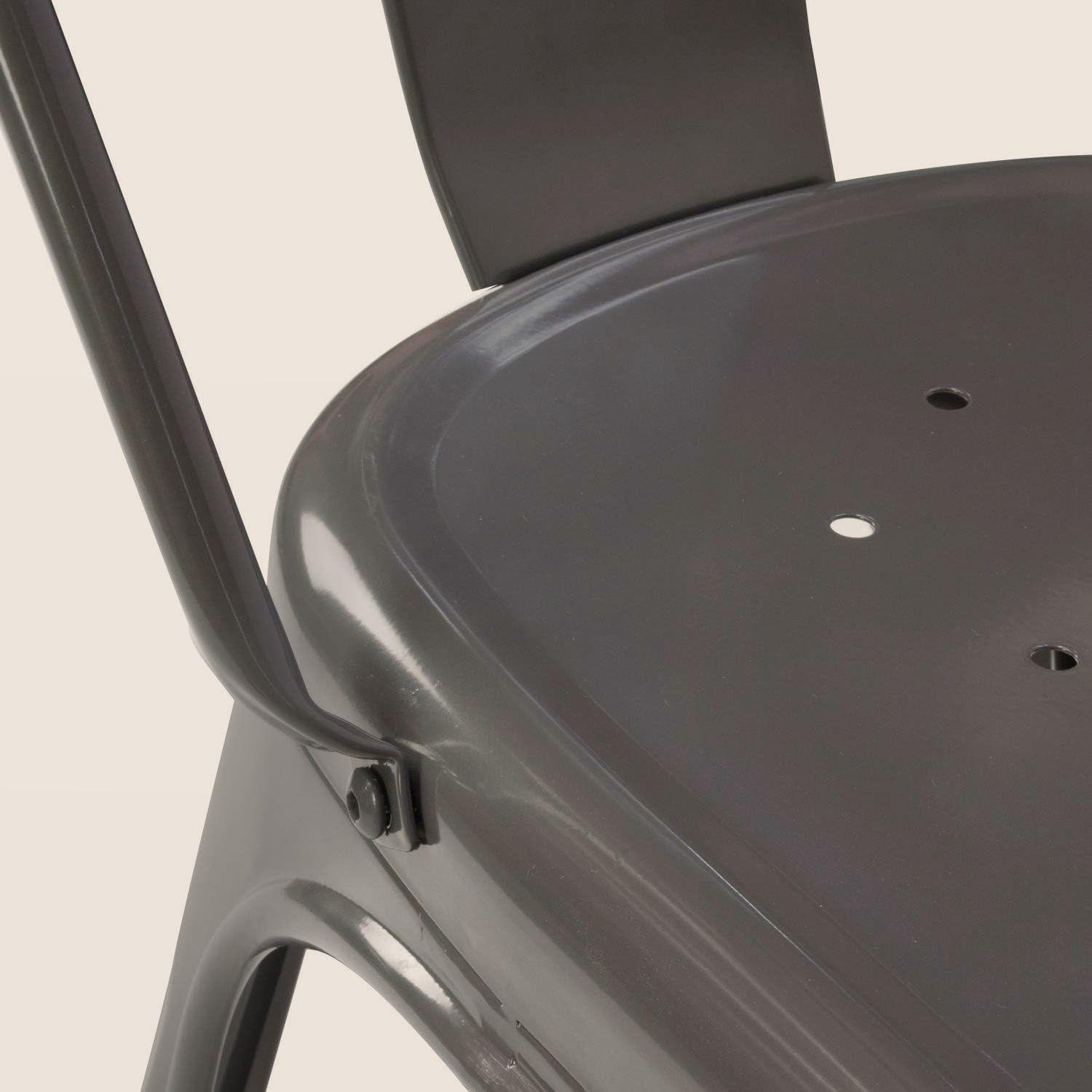 Silla Tolix Gris Gunmetal 1 Unidad-6