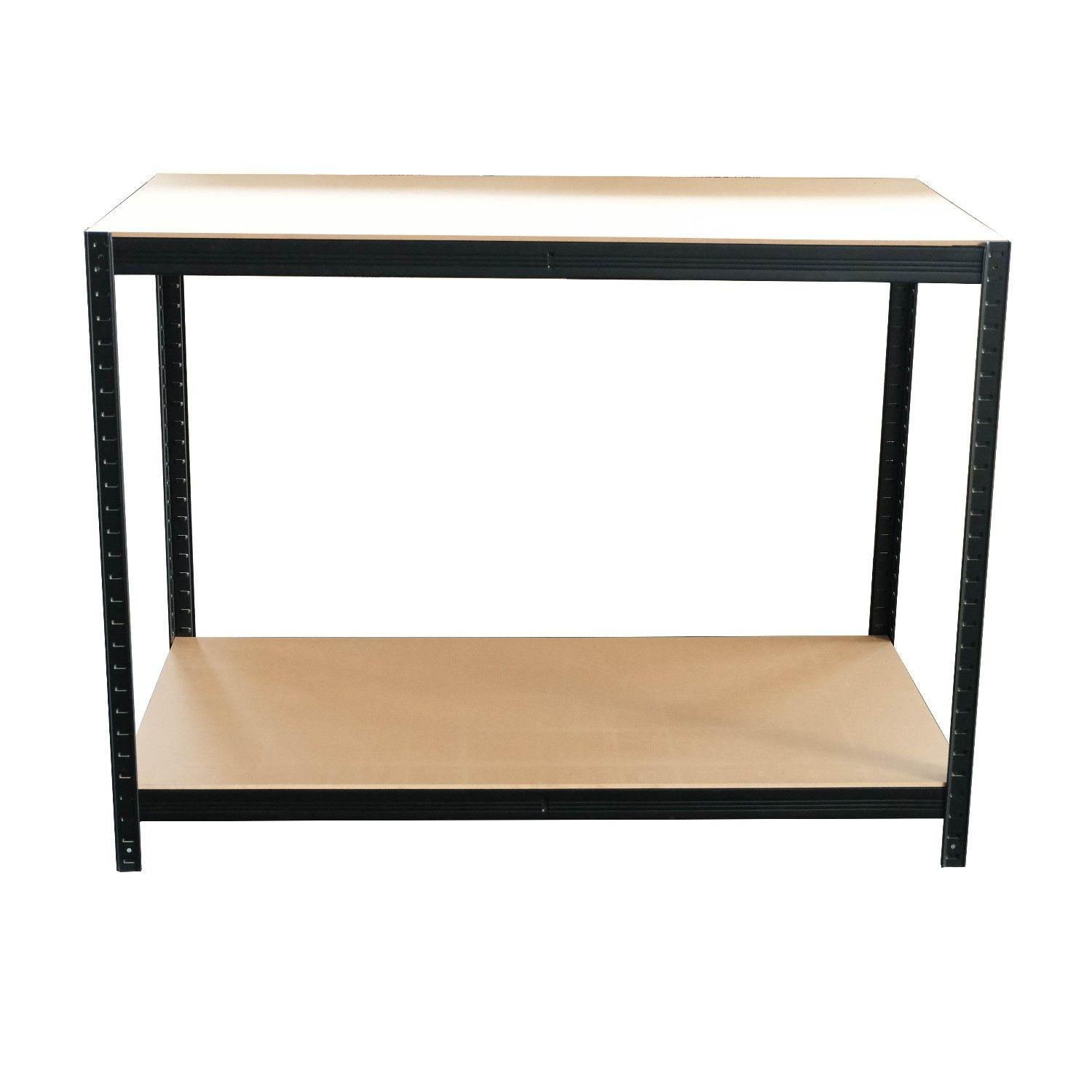 Mesón de Trabajo Acero y MDF 120x60x90 cm.-8