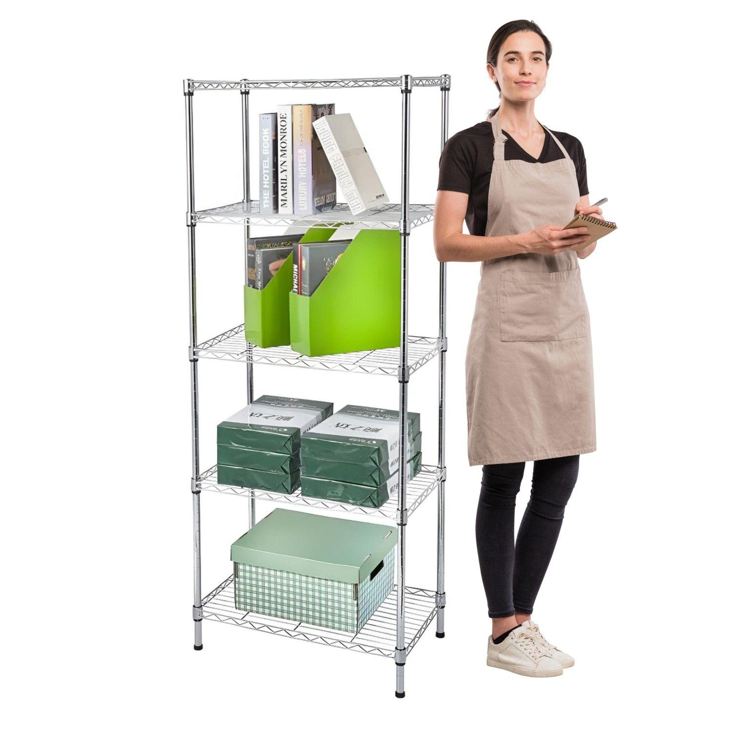 Estante 60x35x150 cm. Acero Cromado ProChef. Capacidad 200 kg.-1