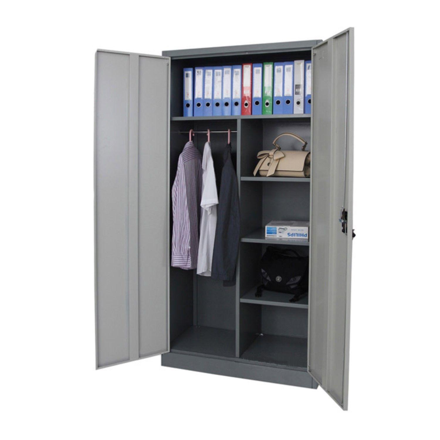 Armario de Acero 90x40x185 cm. 6 Espacios. 2 Cuerpos 2 Puertas-4