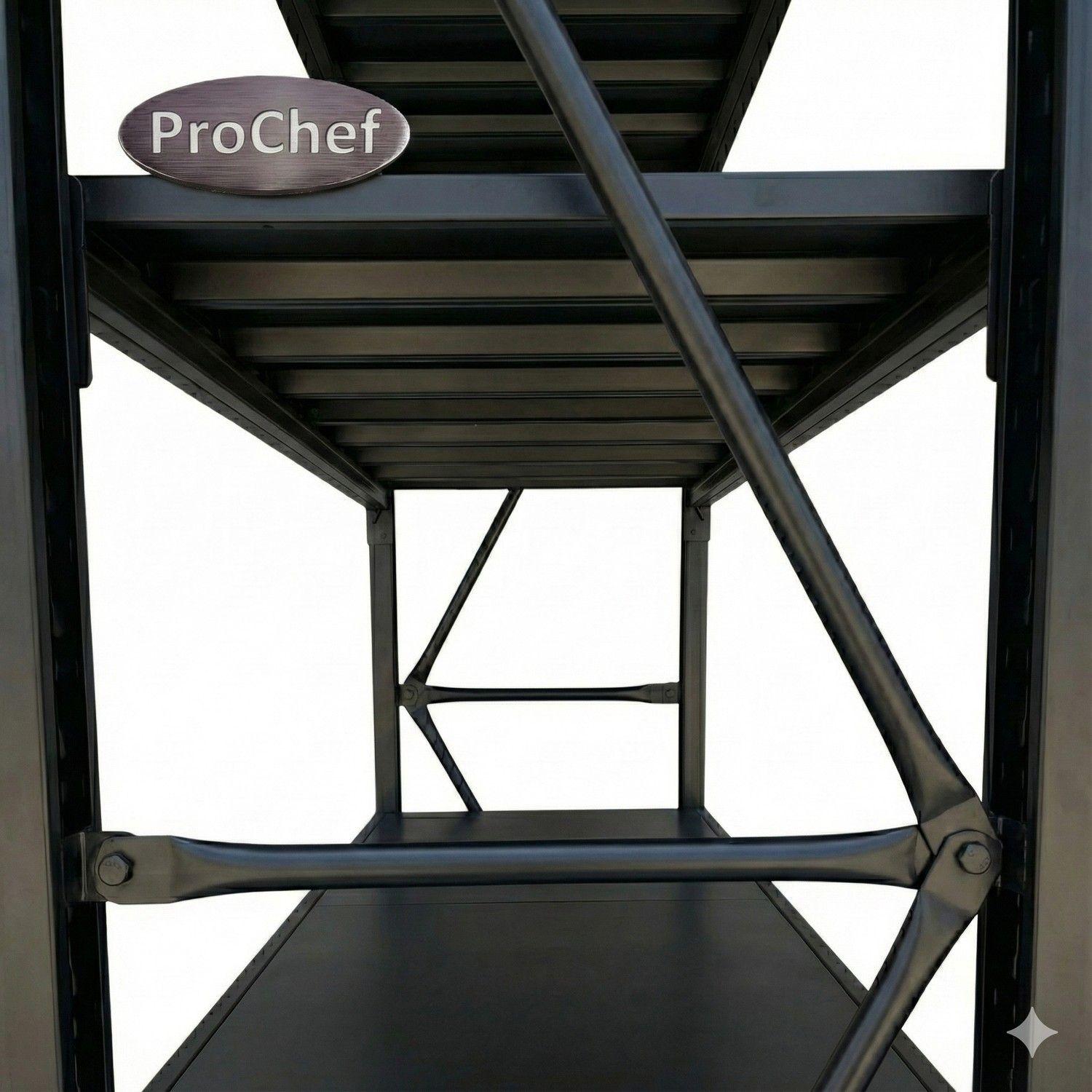 Rack 200x60x200 cm. 800 kg. Negro-4