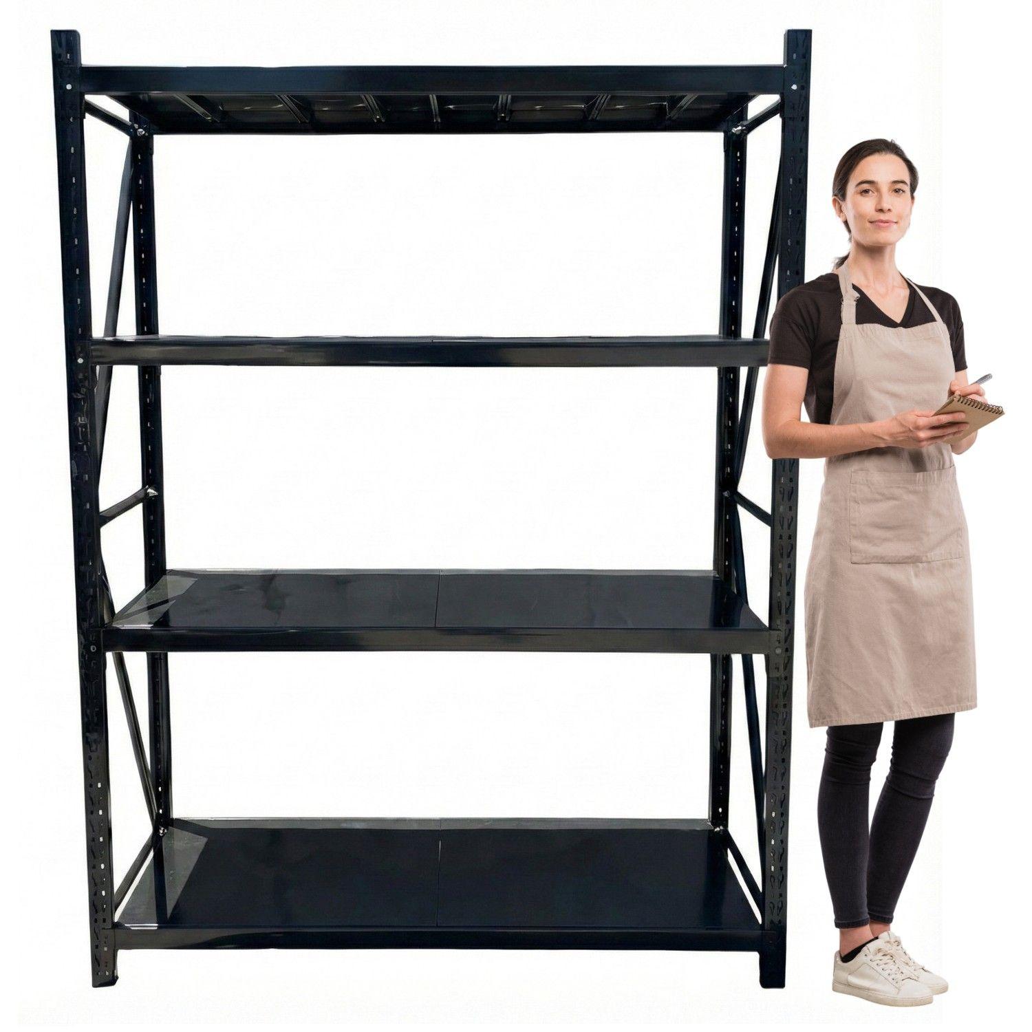 Estante Mini Rack 150x50x200 cm 400 kg Negro-0