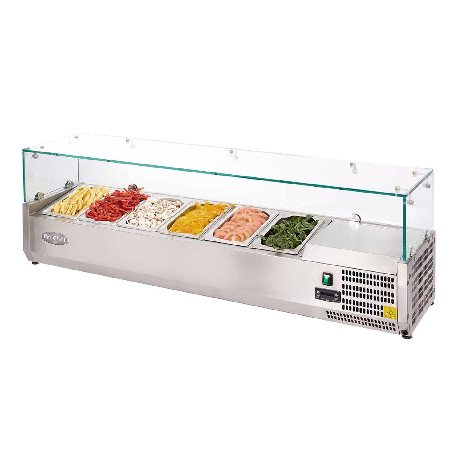 Vitrina Refrigerada Sobremesa 120 cm. Acero Inoxidable-6