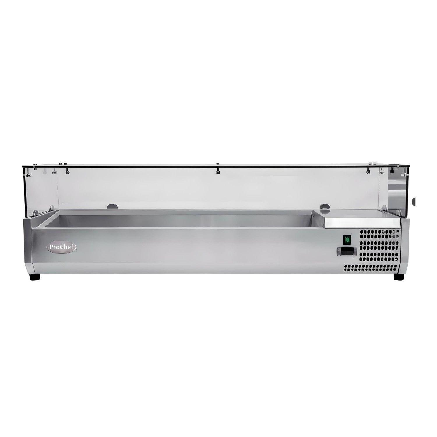 Vitrina Refrigerada Sobremesa 120 cm. Acero Inoxidable-8