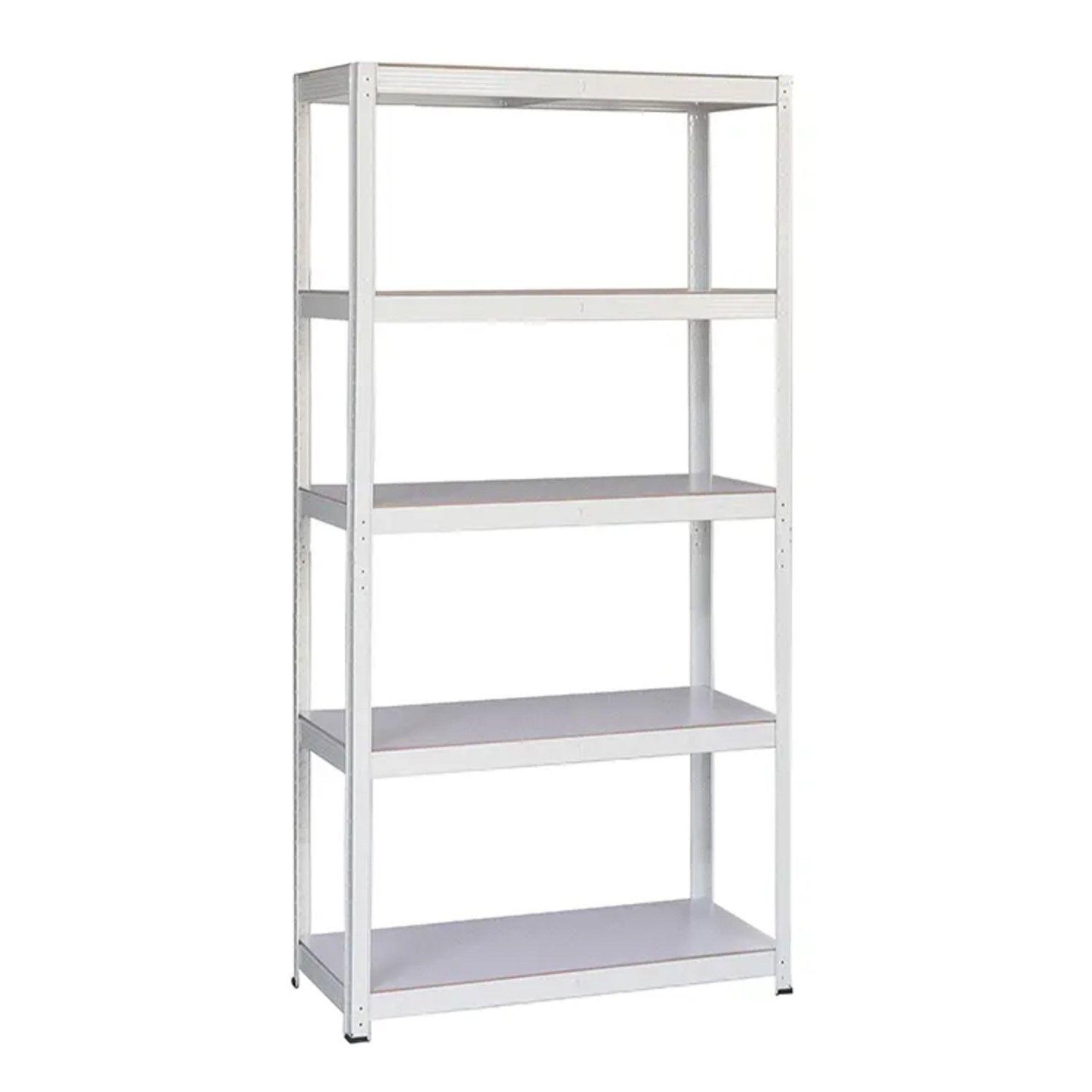 Estante Acero Pintado 90x40x180 cm 5 Band. 875 Kg Blanco-1